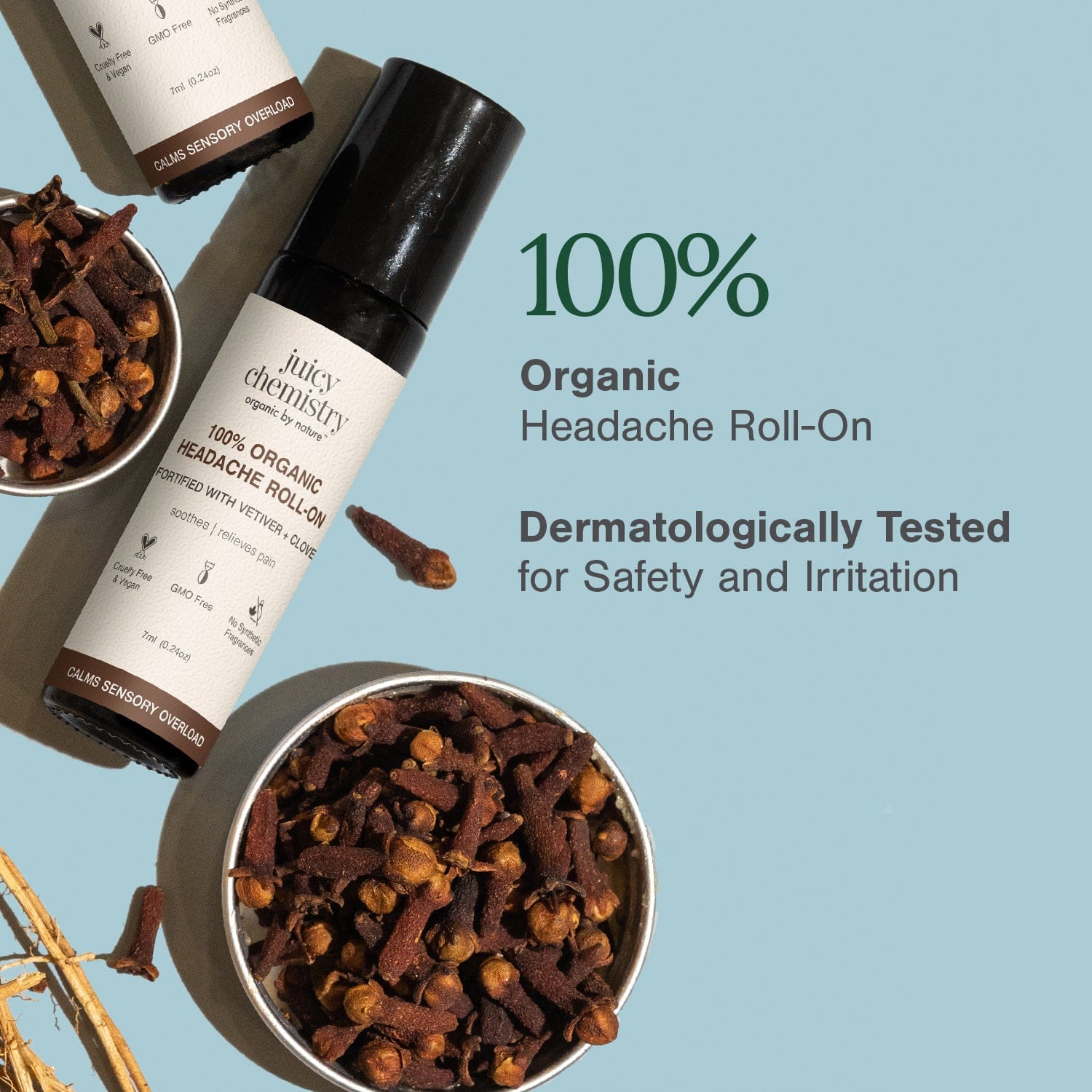 100% Organic Headache Roll-On