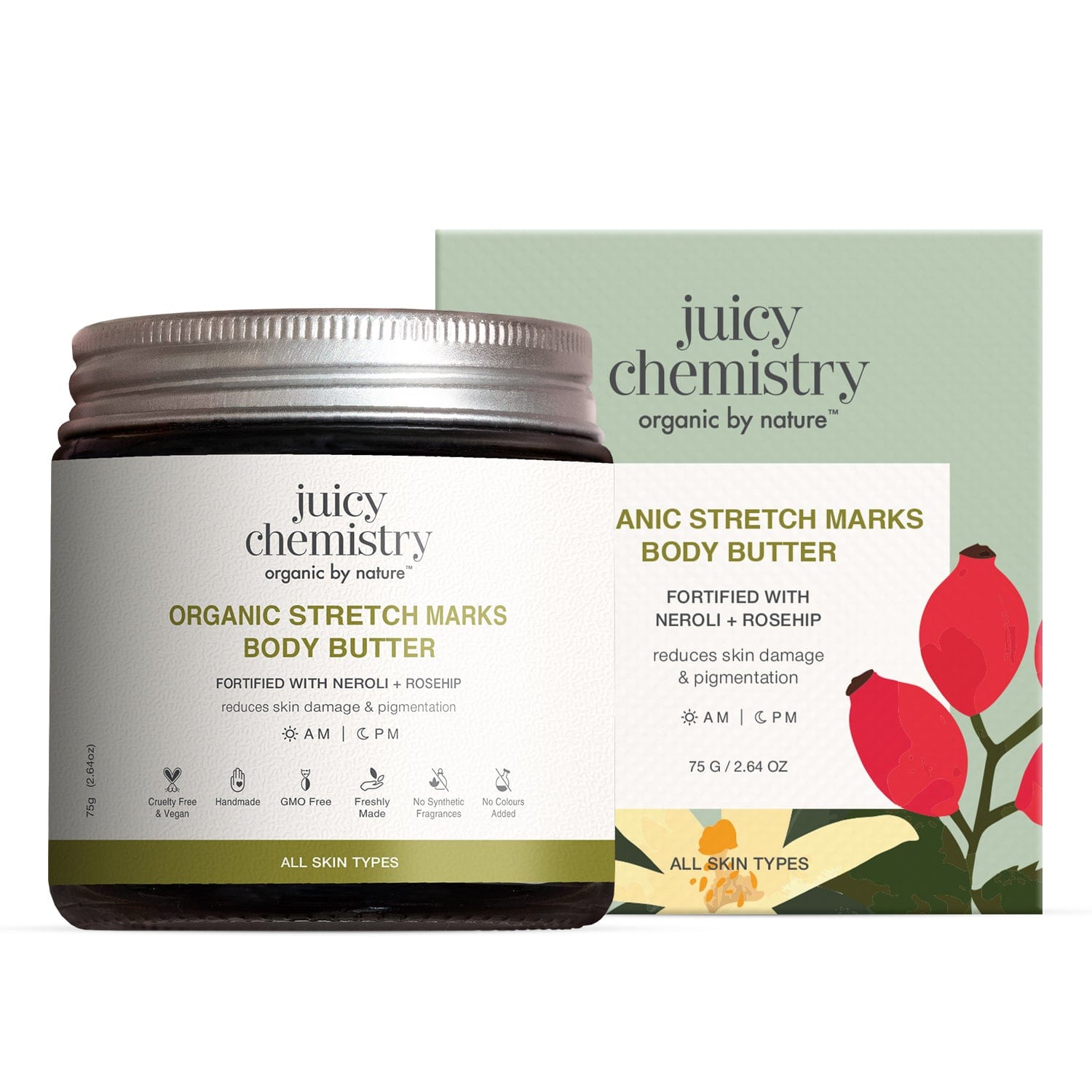 Organic Moisturising Body Butter Fortified with Neroli + Rosehip