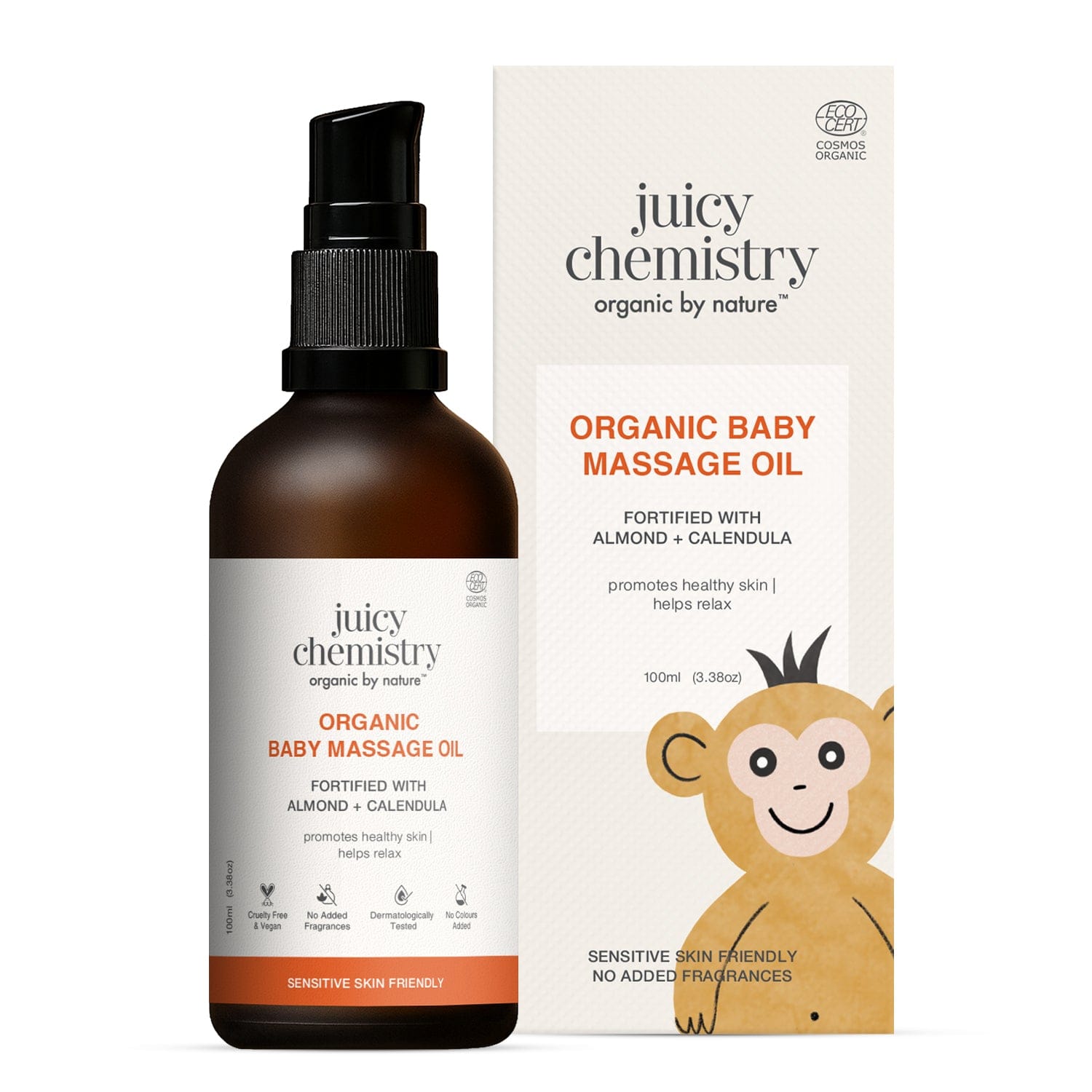 Organic Baby Massage Oil Fortified with Almond + Calendula