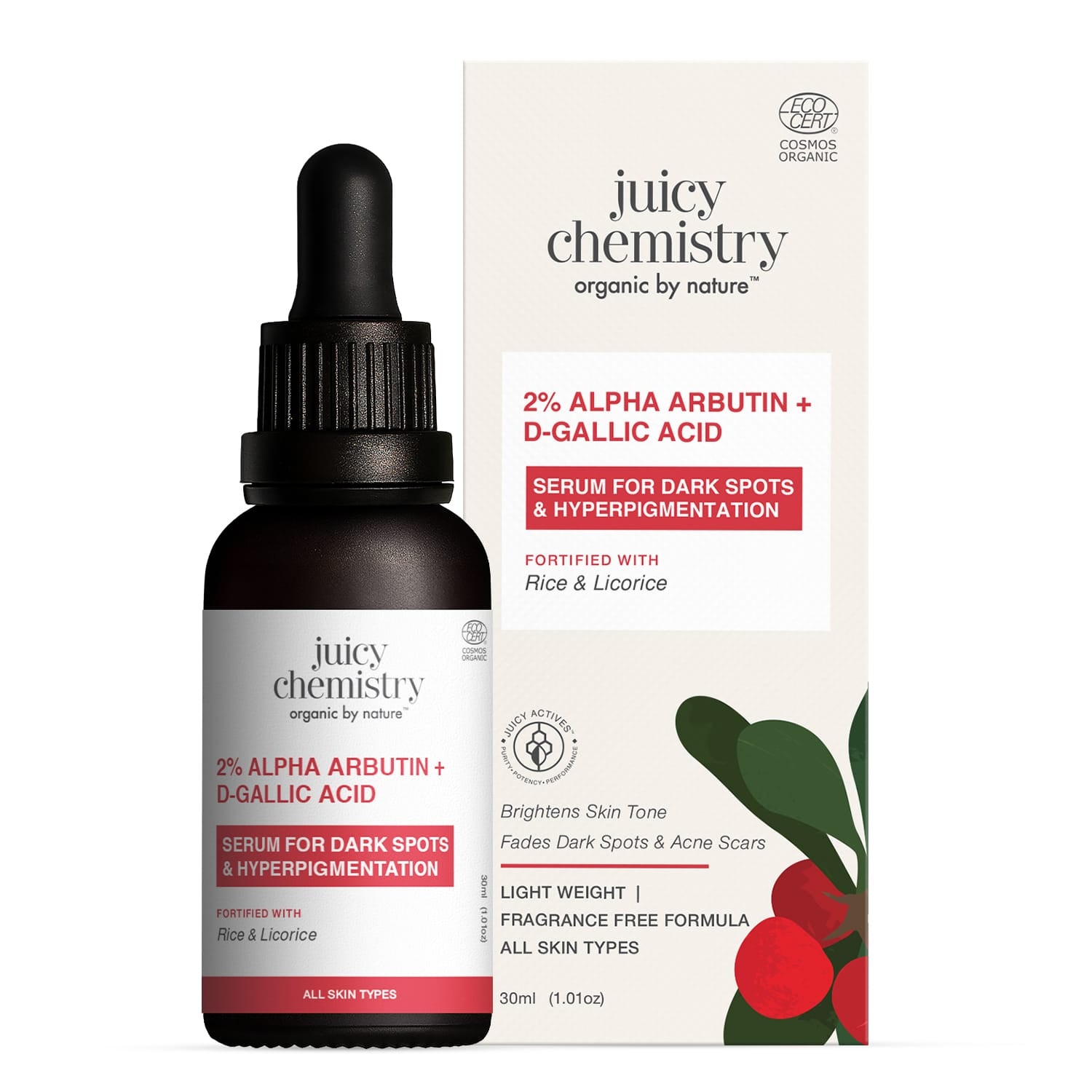 2% Alpha Arbutin + D-Gallic Acid Natural Face Serum