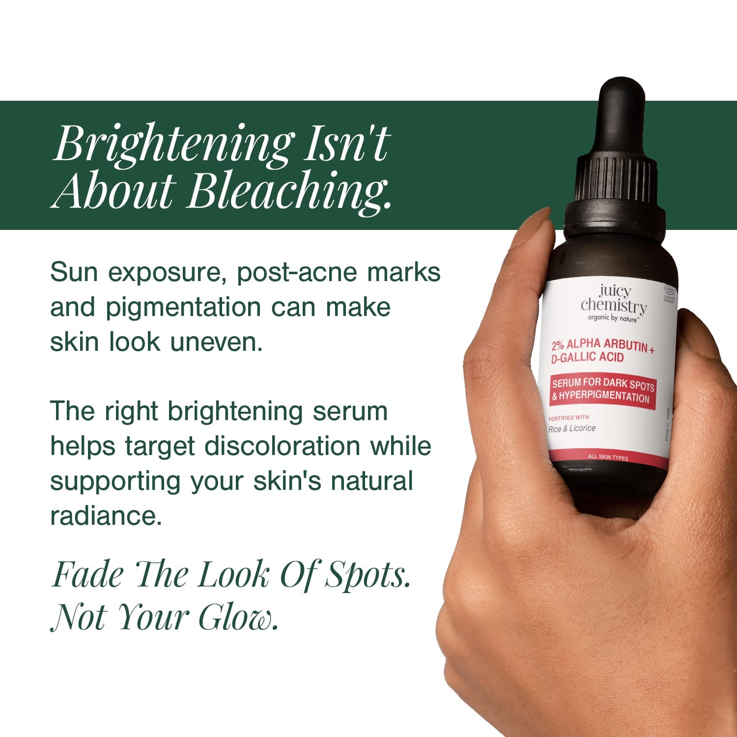 2% Alpha Arbutin + D-Gallic Acid Natural Face Serum
