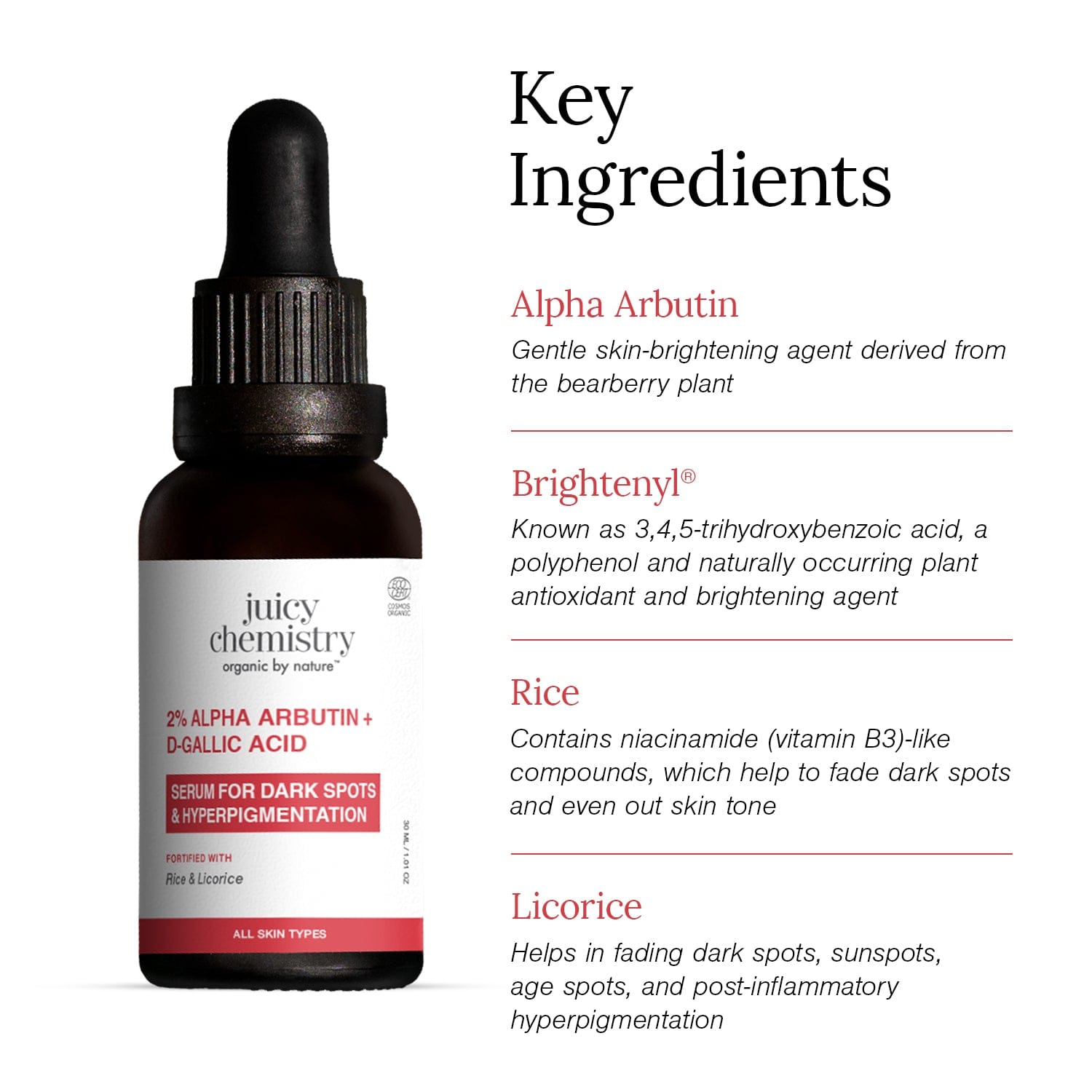 2% Alpha Arbutin + D-Gallic Acid Face Serum