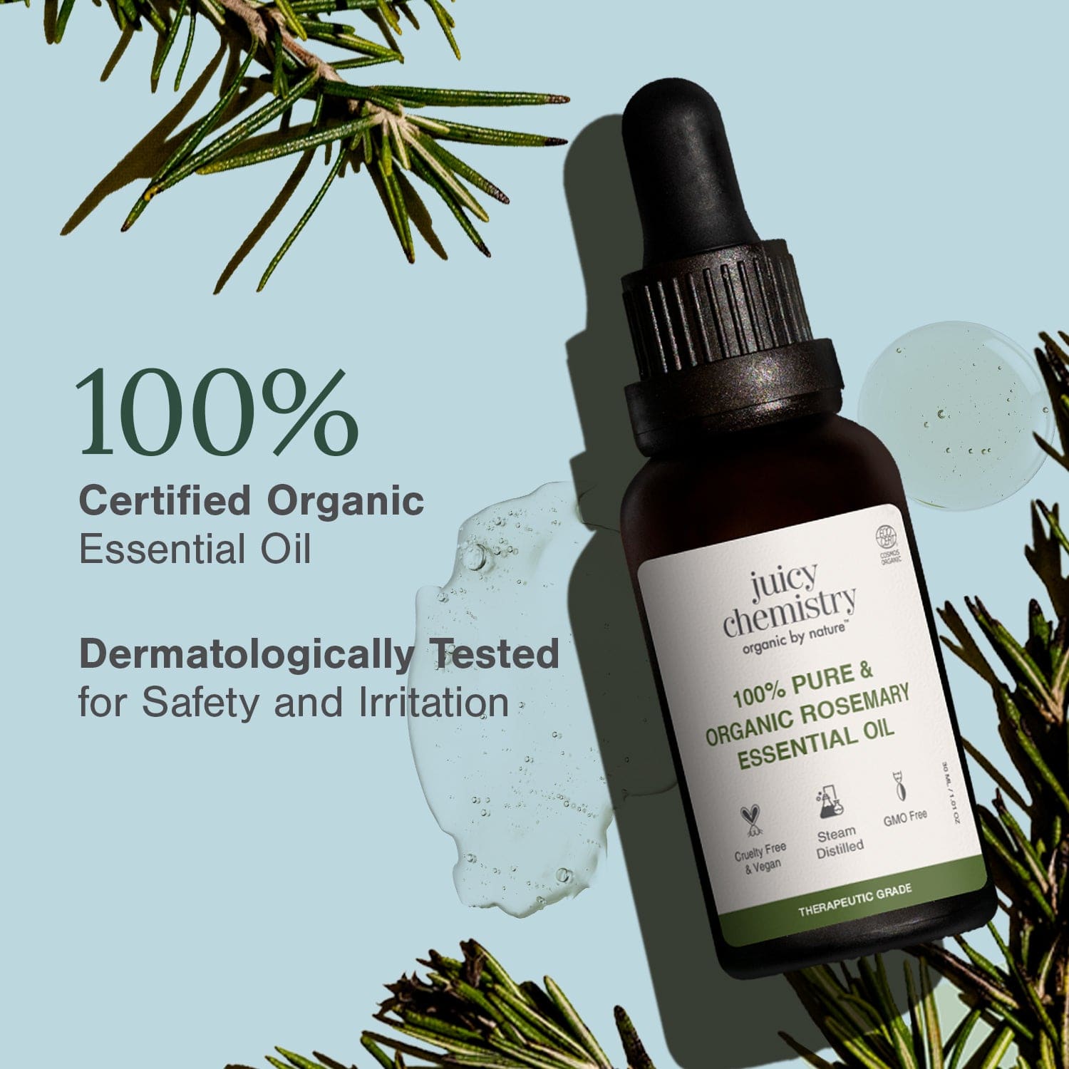 Organic Rosemary Essential Oil | Pure & Certified