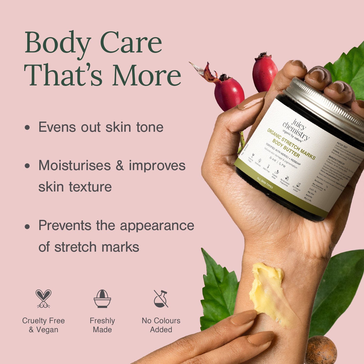 Organic Moisturising Body Butter Fortified with Neroli + Rosehip