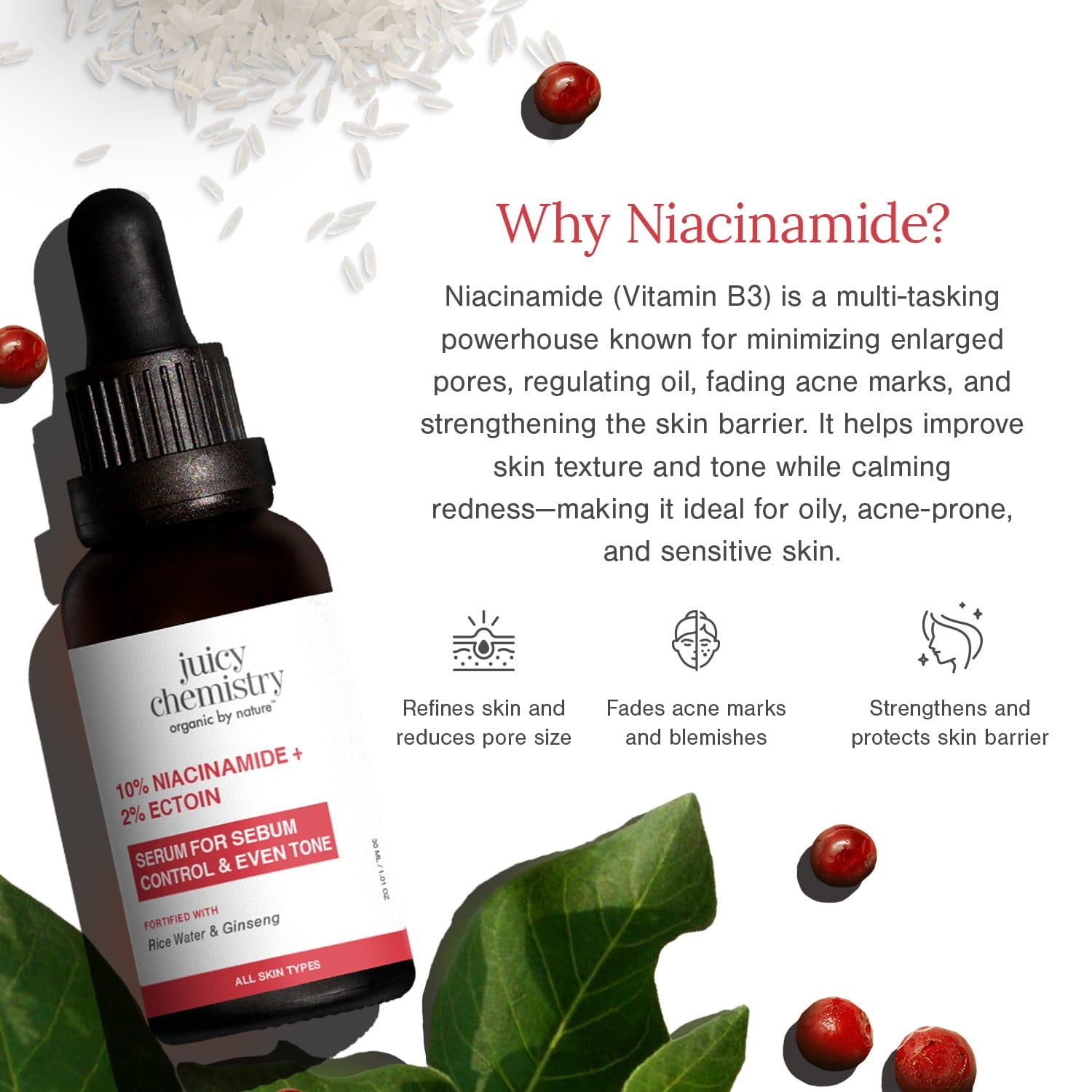 10% Niacinamide + 2% Ectoin Face Serum, 30 ml & 2% BHA + Zinc PCA Face Serum, 30 ml