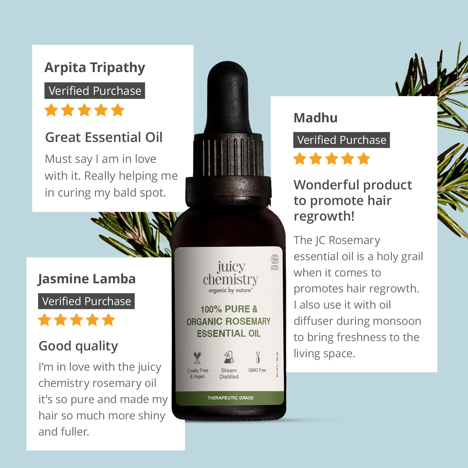 Organic Rosemary Essential Oil | Pure & Certified