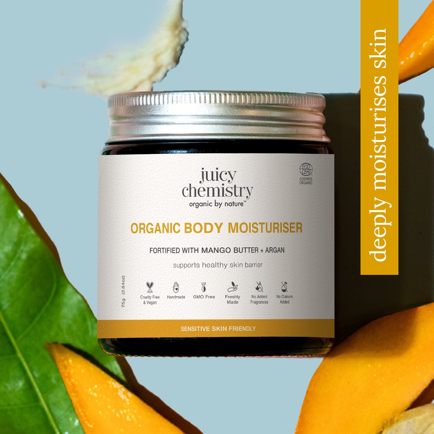 Organic Body Moisturiser Fortified with Mango Butter + Argan