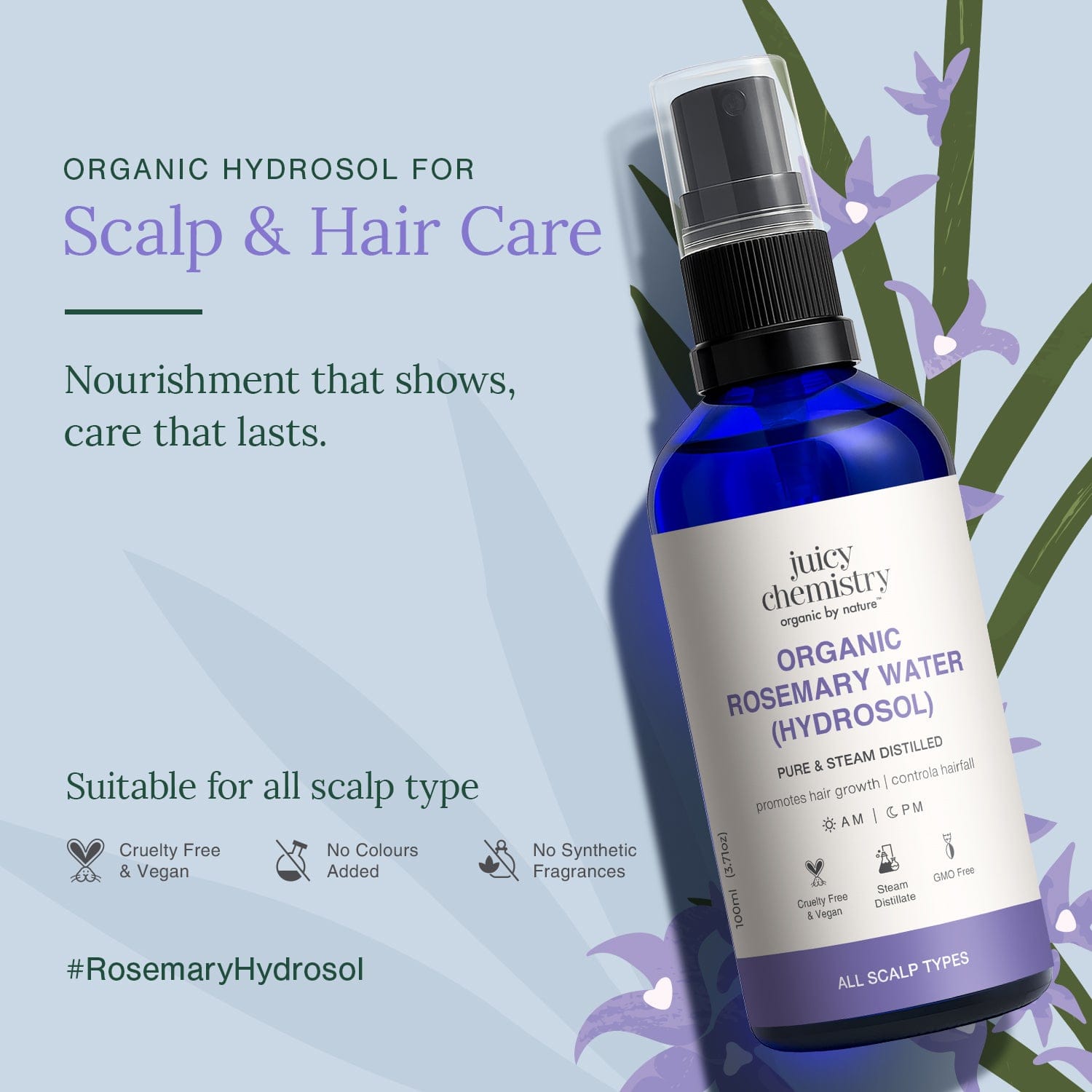 Organic Rosemary Water (Hydrosol)