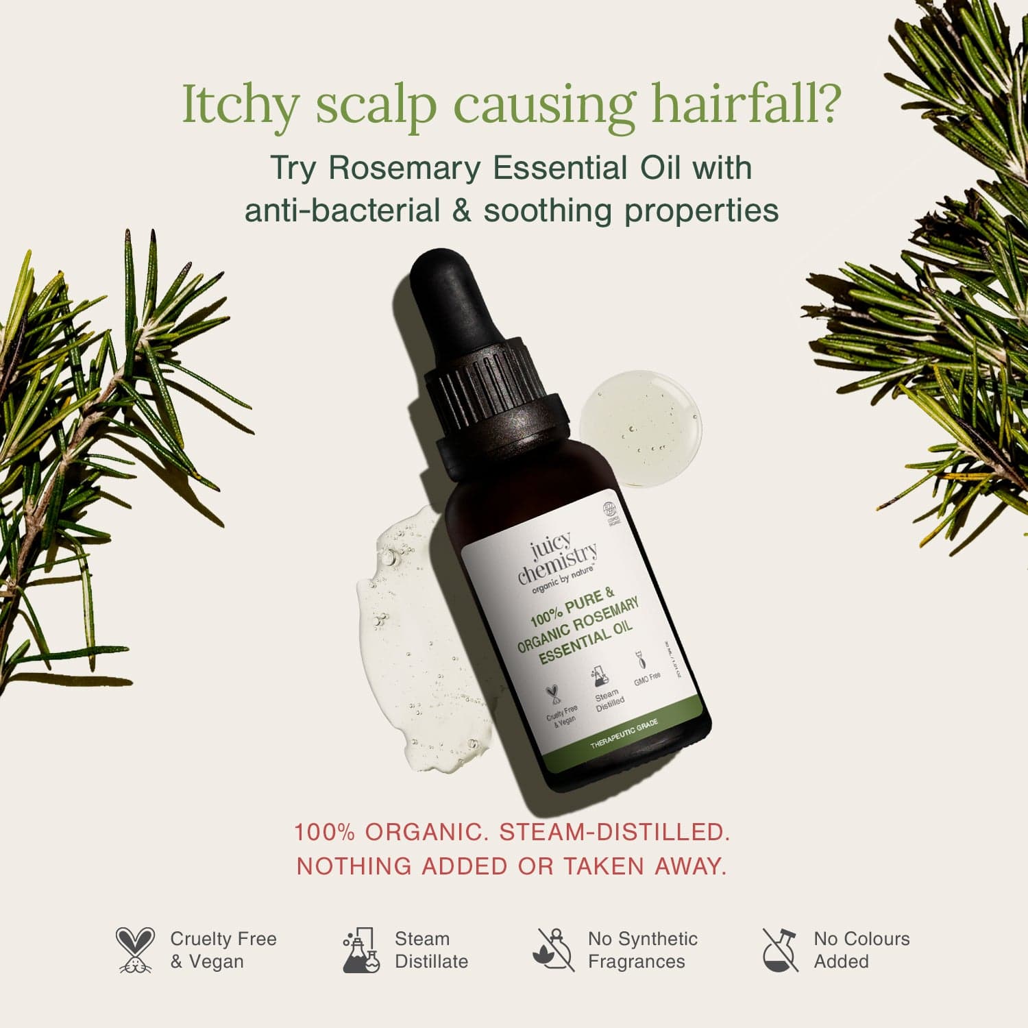 Organic Rosemary Essential Oil | Pure & Certified
