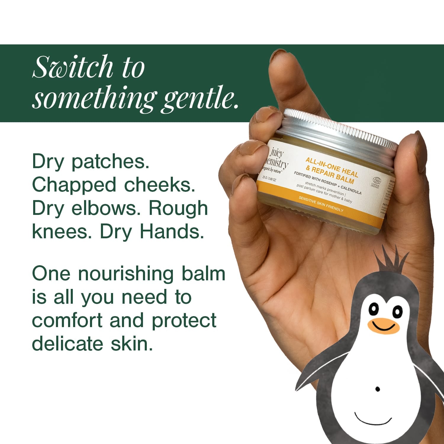 All-in-One Heal & Repair Balm Fortified with Rosehip + Calendula