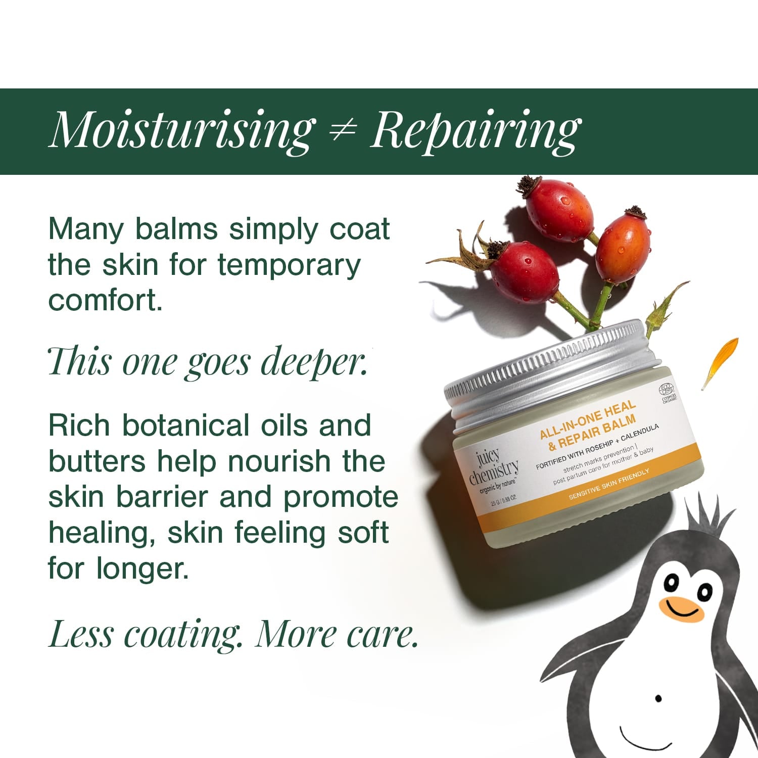 All-in-One Heal & Repair Balm Fortified with Rosehip + Calendula
