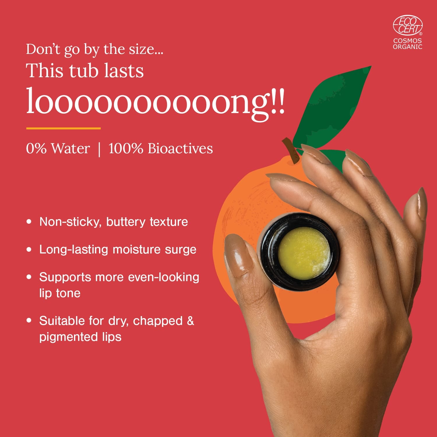Organic Lip Balm Fortified with Blood Orange + Rosehip