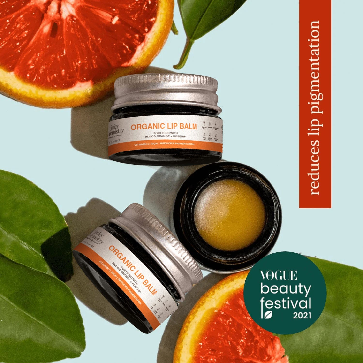 Organic Lip Balm Fortified with Blood Orange + Rosehip