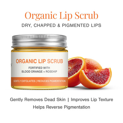 Organic Lip Scrub Fortified with Blood Orange + Rosehip