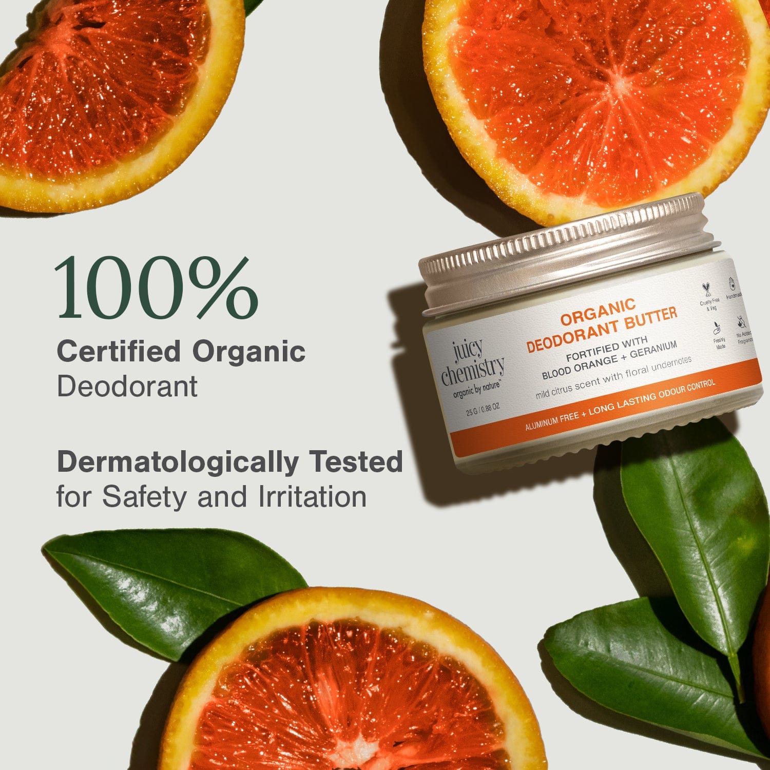 Organic Deodorant Fortified with Blood Orange + Geranium