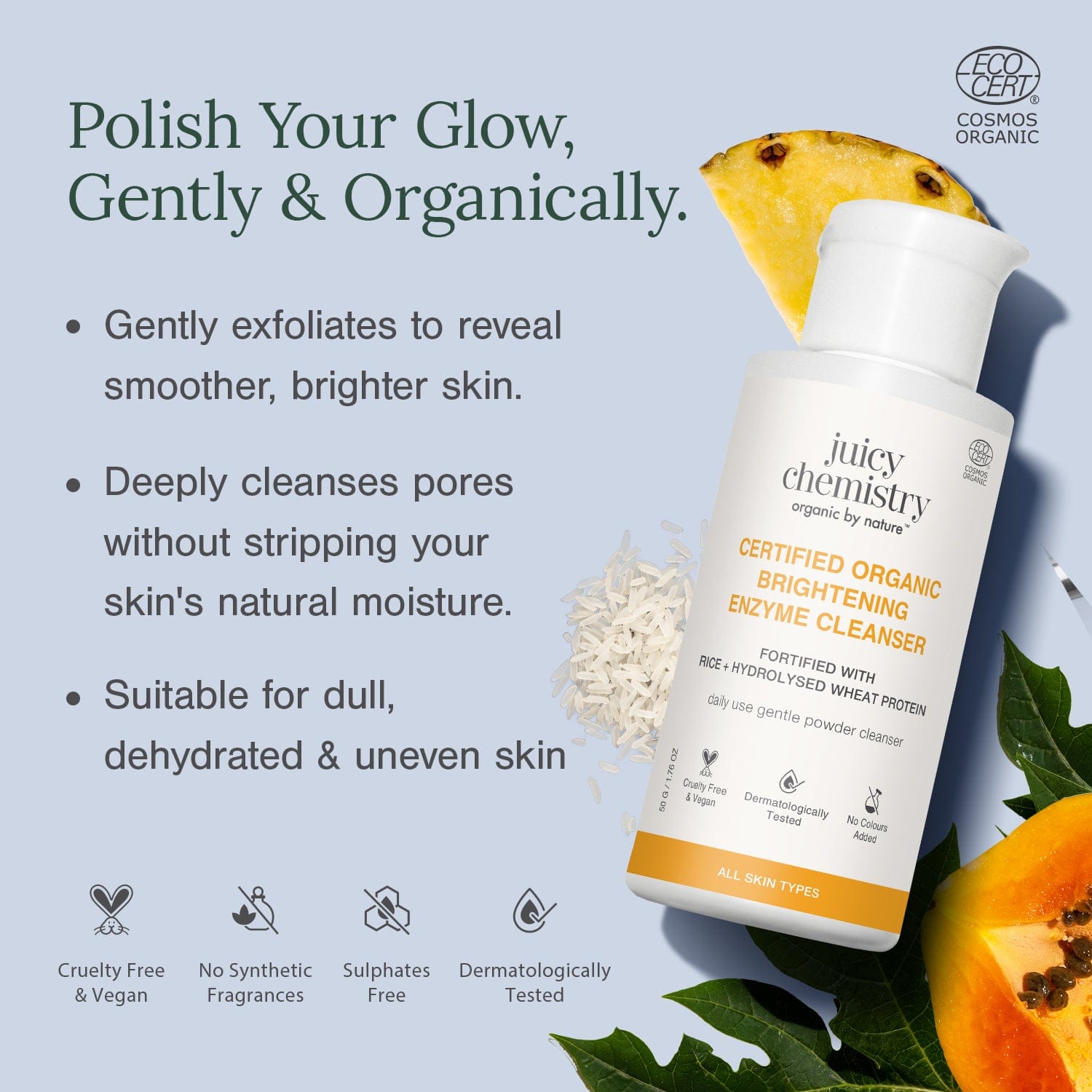 Certified Organic Brightening Enzyme Cleanser