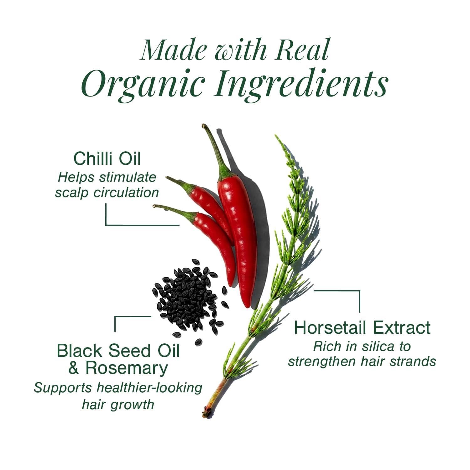 100% Natural Hair Growth Oil with Chilli + Rosemary