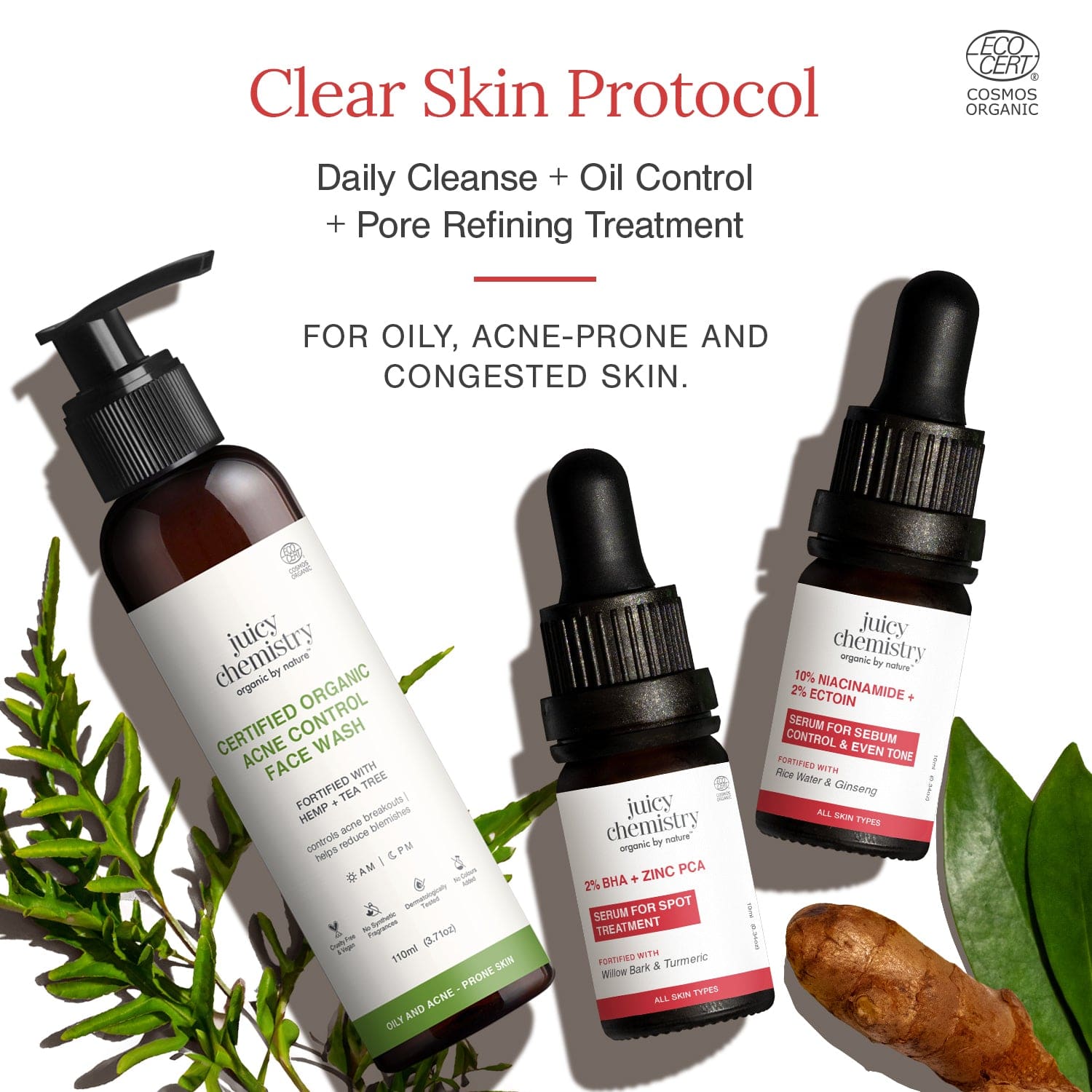 Clear Skin Protocol Kit | Three Steps For Acne, Oil Control & Pore Refining