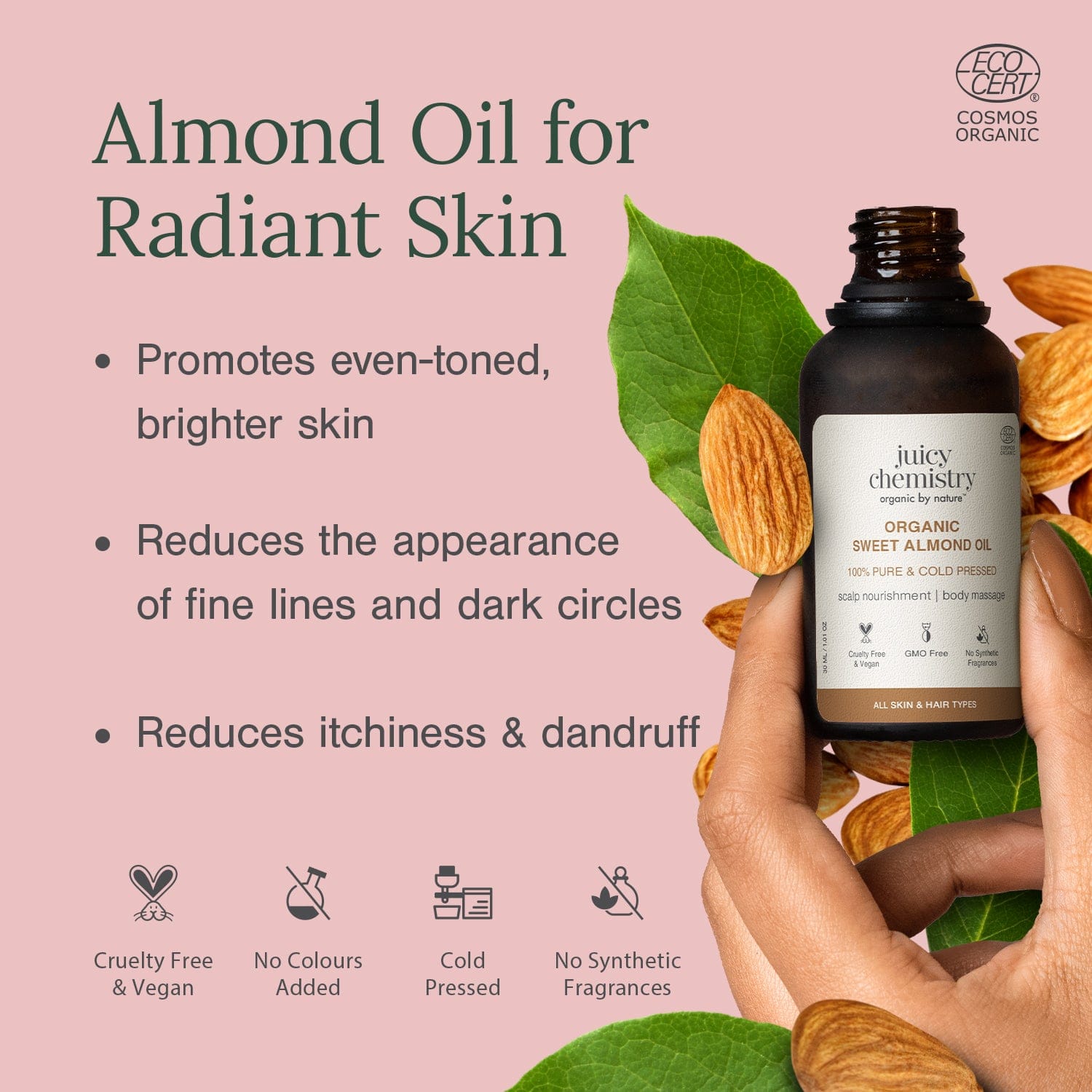 Cold Pressed Sweet Almond Carrier Oil