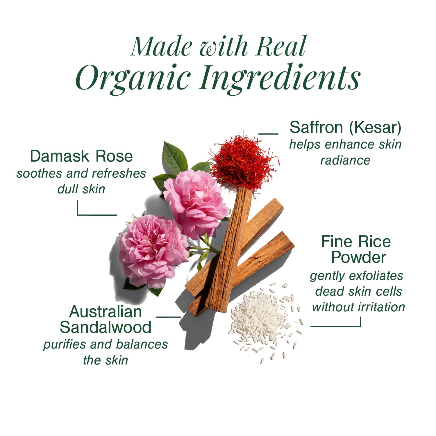 Face & Body Brightening Scrub Fortified with Saffron + Sandalwood