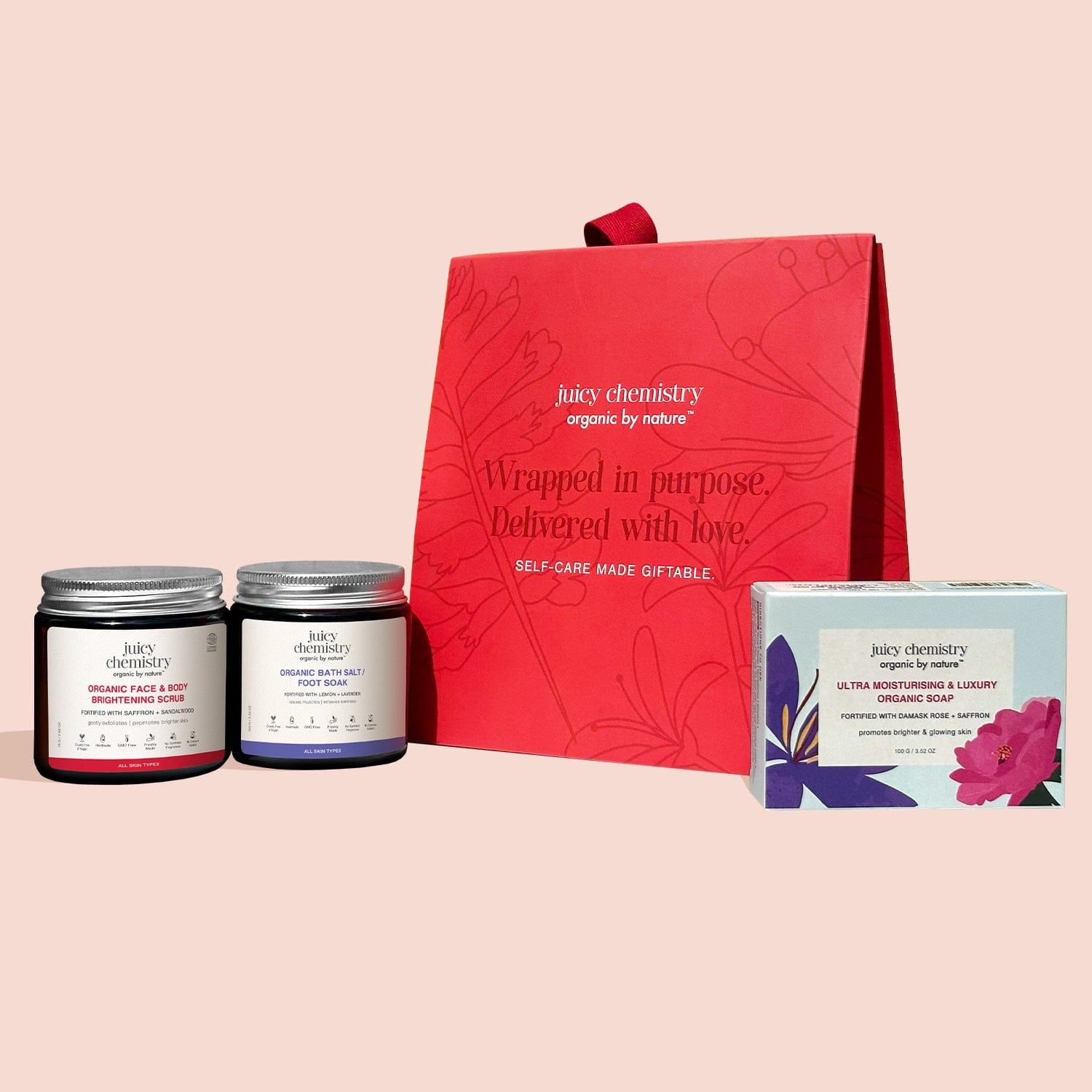 Festive Organic Luxurious Gift Bag - Red