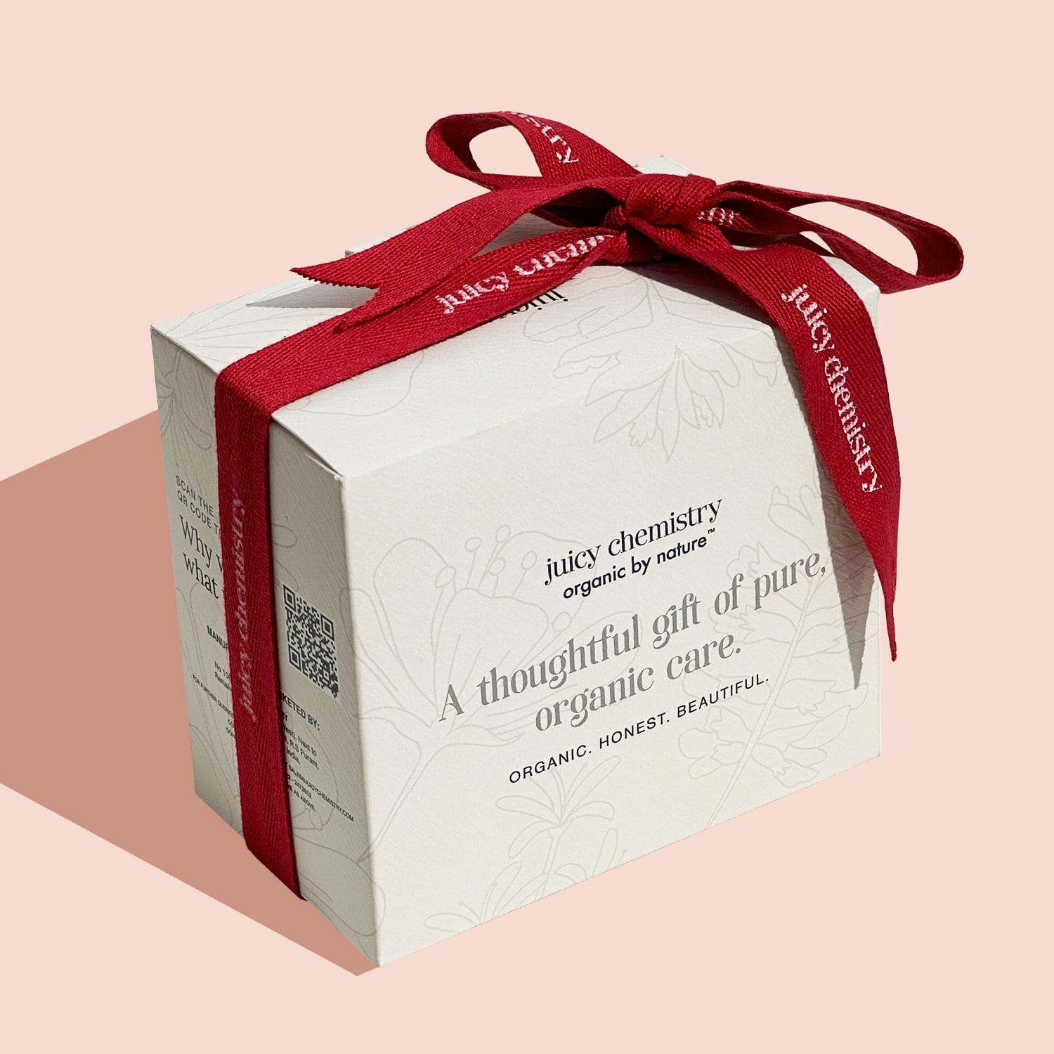 Festive Organic Roses Gift Box - White