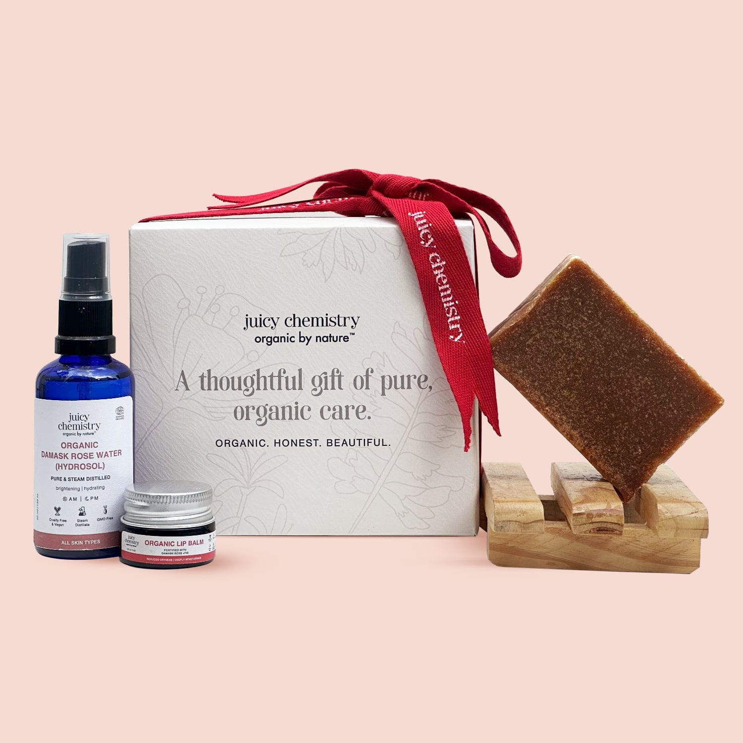 Festive Organic Roses Gift Box - White