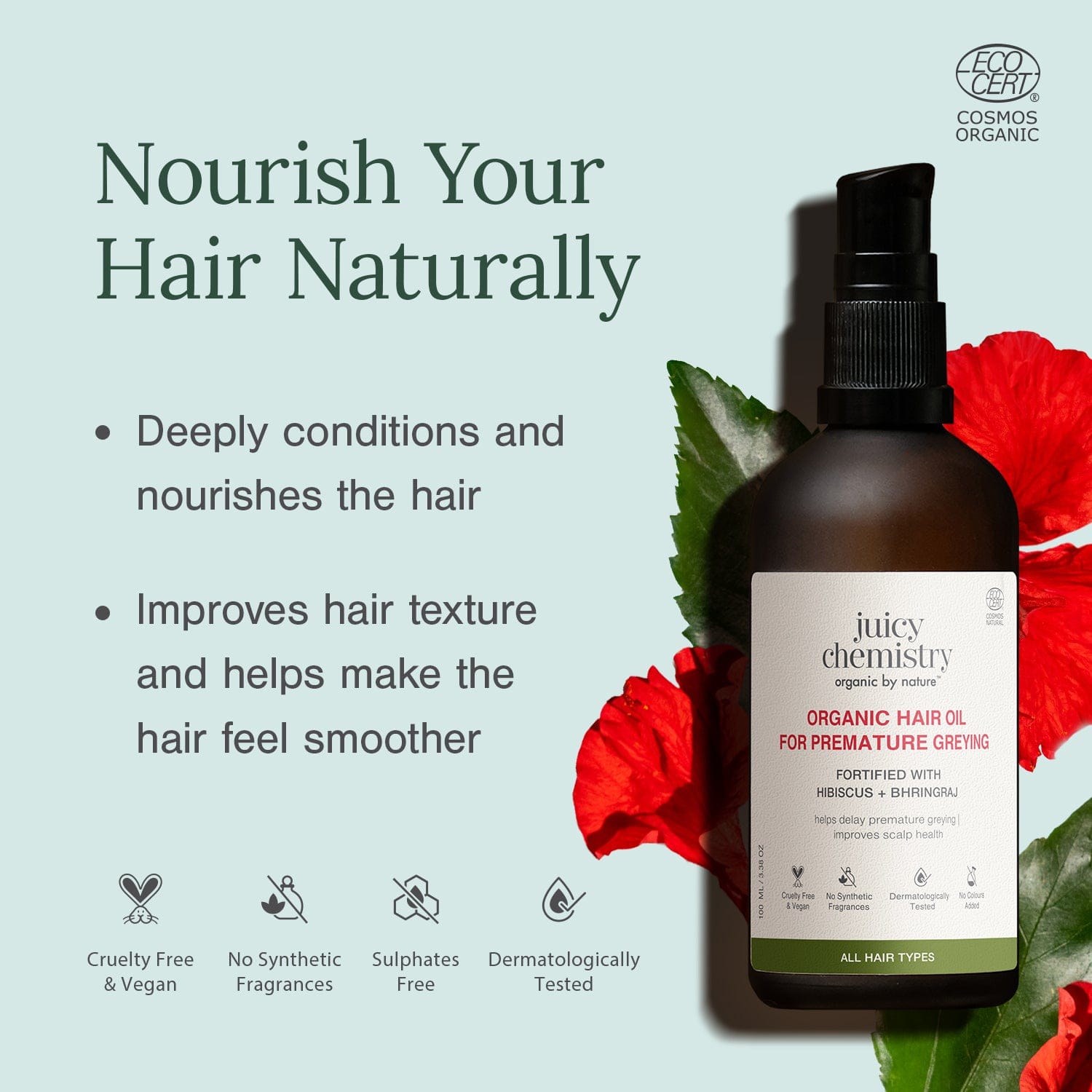 Hibiscus, Amla and Bhringaraj Hair Oil