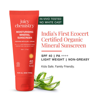 Certified Organic Mineral Sunscreen SPF 40 & PA++++
