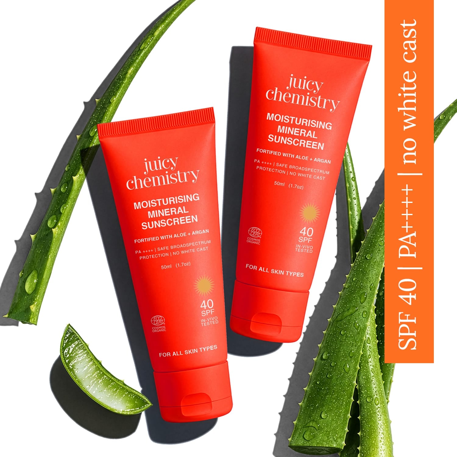 Moisturising Mineral Sunscreen" to "Mineral Sunscreen SPF 40 — Certified Organic