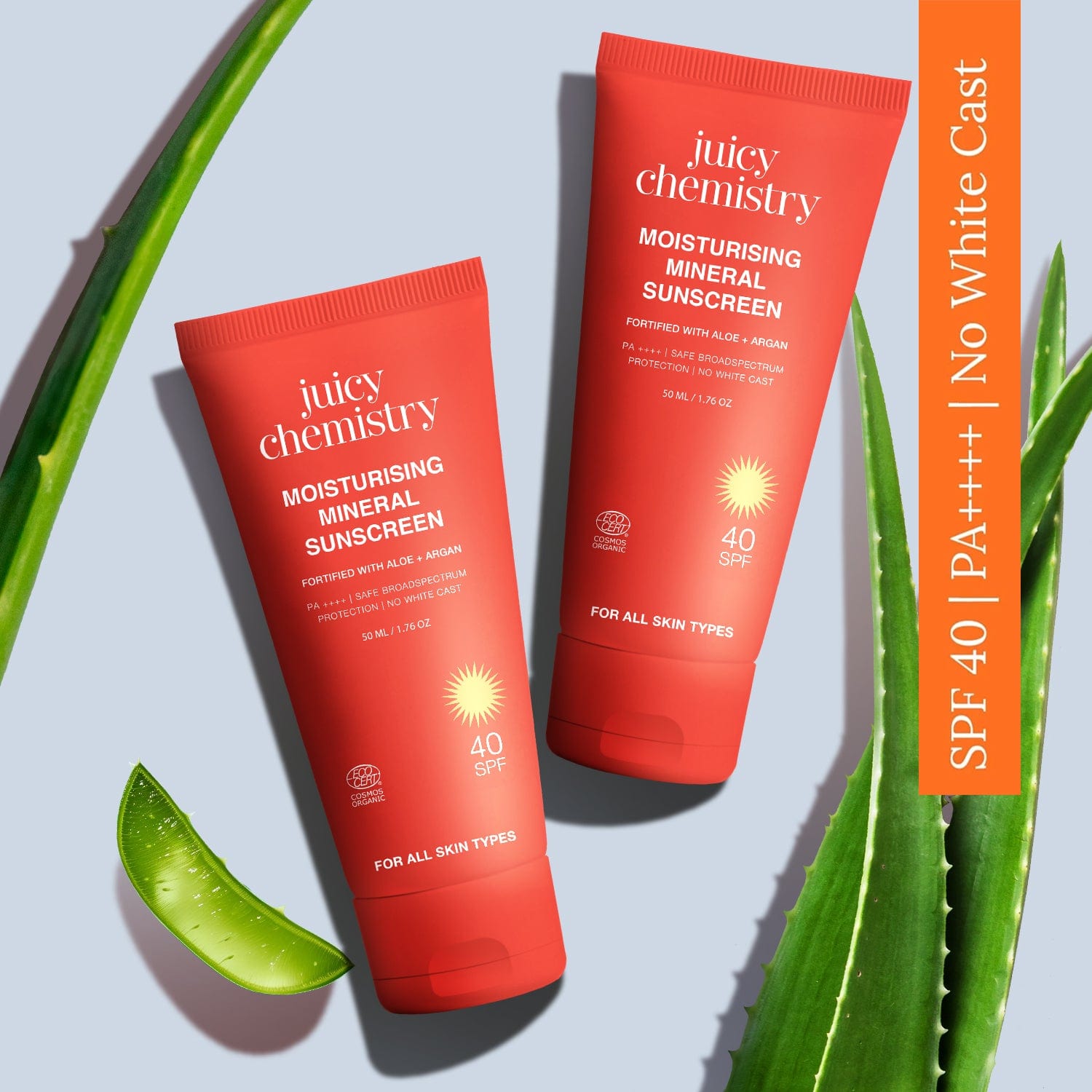Moisturising Mineral Sunscreen Fortified with Aloe + Argan