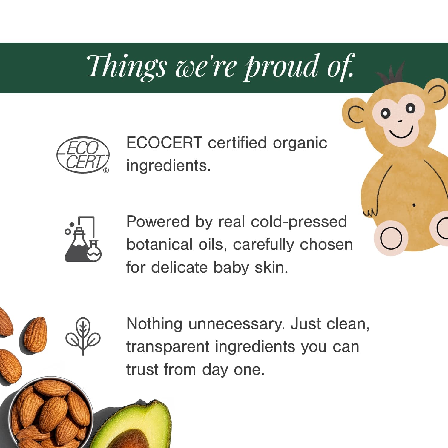 Organic Baby Massage Oil Fortified with Almond + Calendula