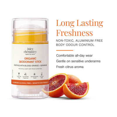 Organic Deodorant Fortified with Blood Orange + Geranium