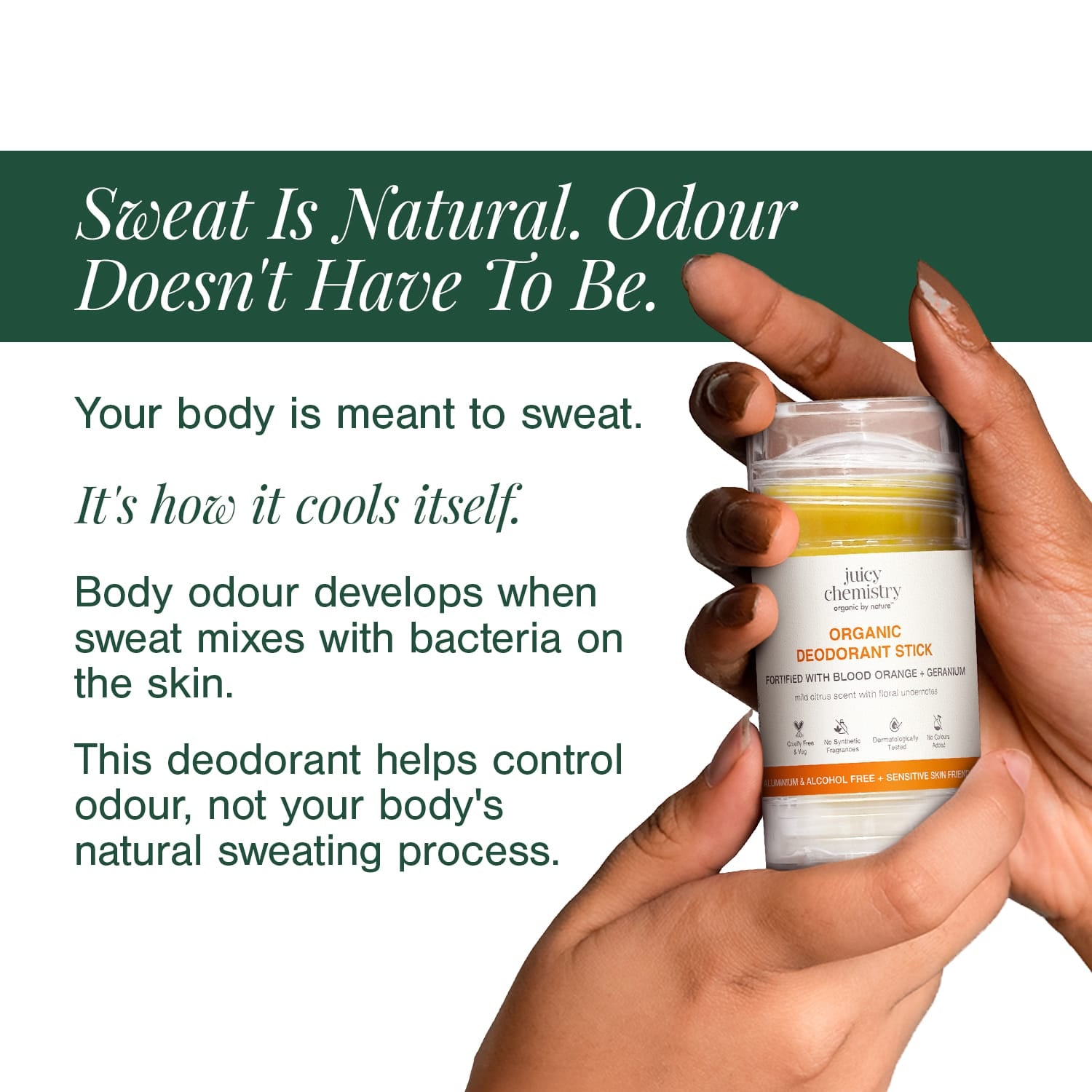 Organic Deodorant Fortified with Blood Orange + Geranium