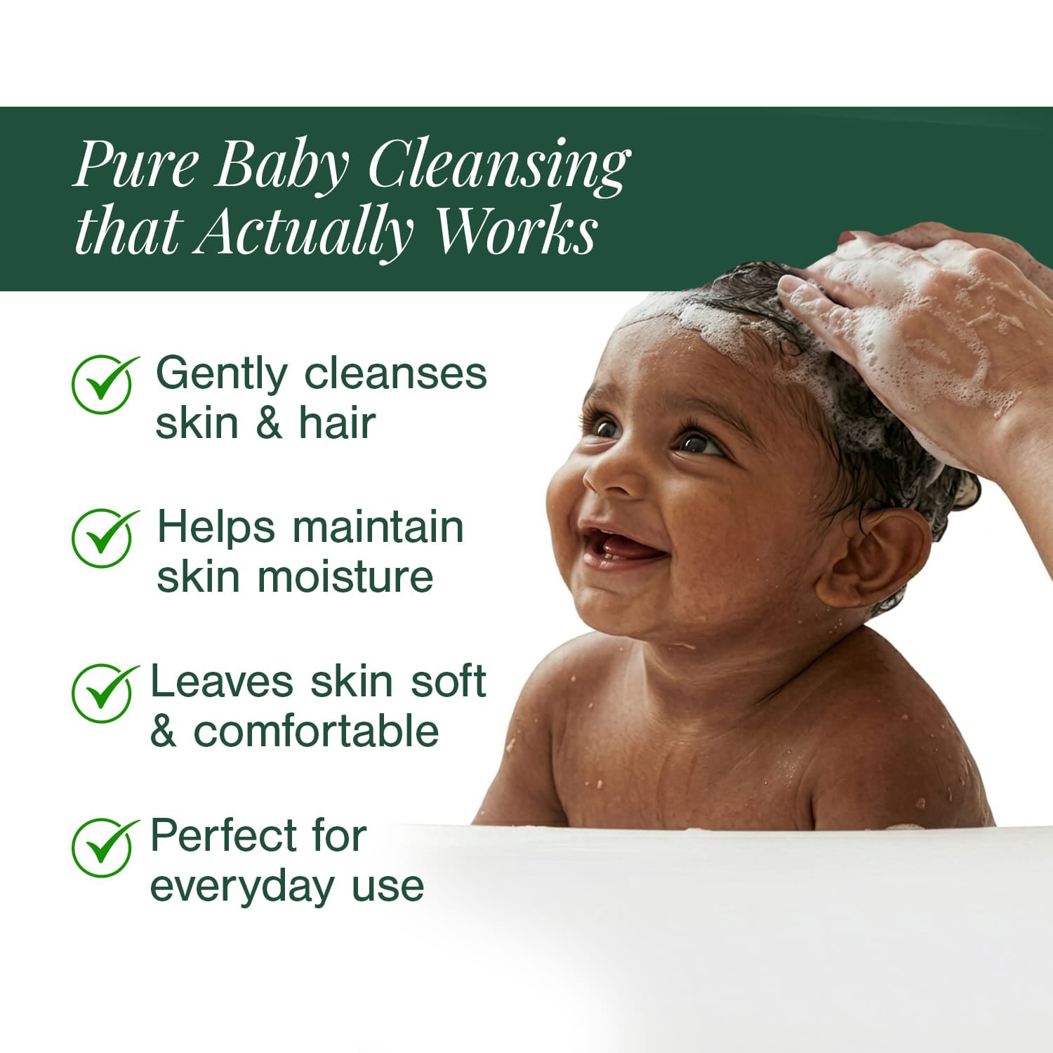 Organic Gentle Head-to-Toe Baby Wash Fortified with Aloe Vera