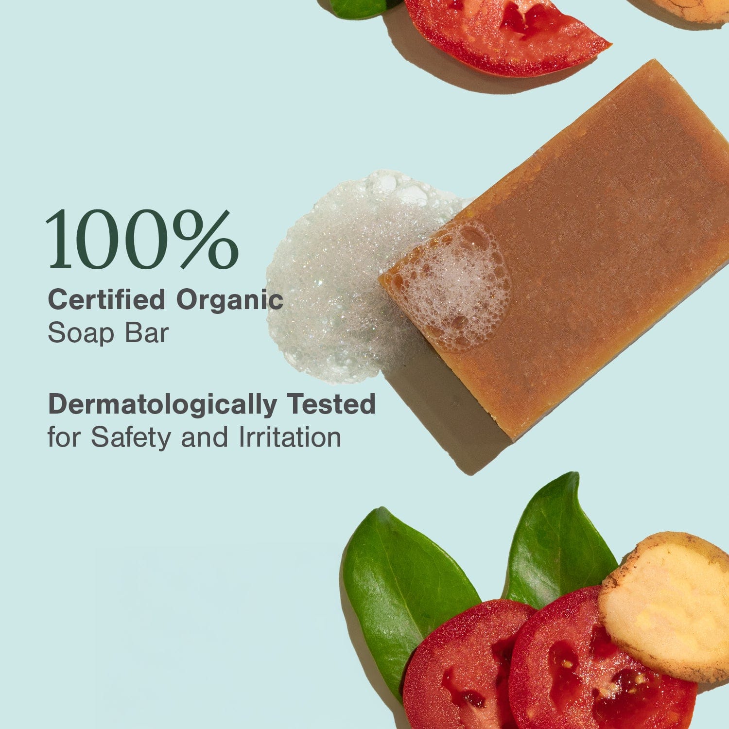 Ultra Moisturising & Luxury Organic Soap Fortified with Tomato + Potato, 100 g