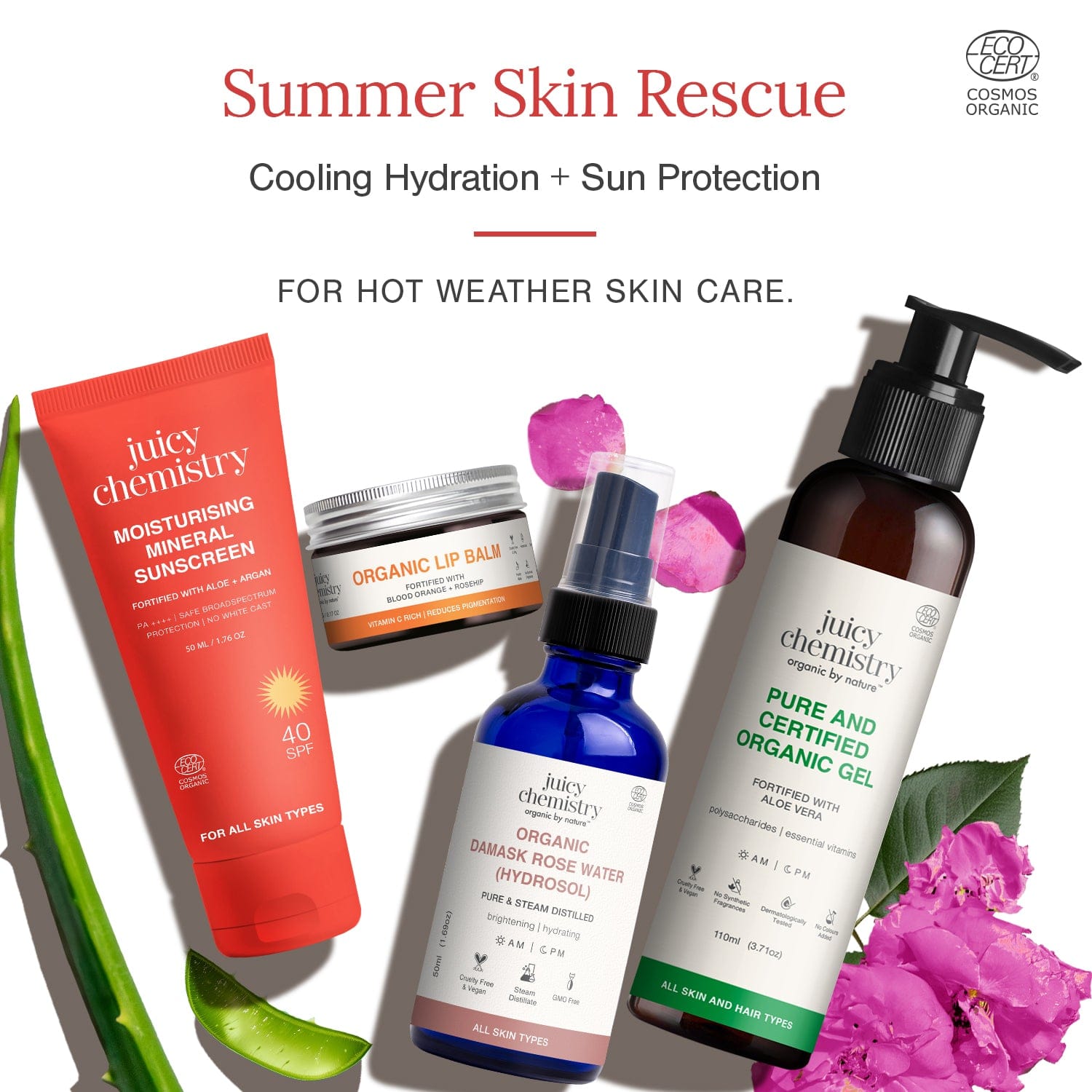 Summer Skin Rescue Kit | For Hydrating, Calming and Protecting Skin