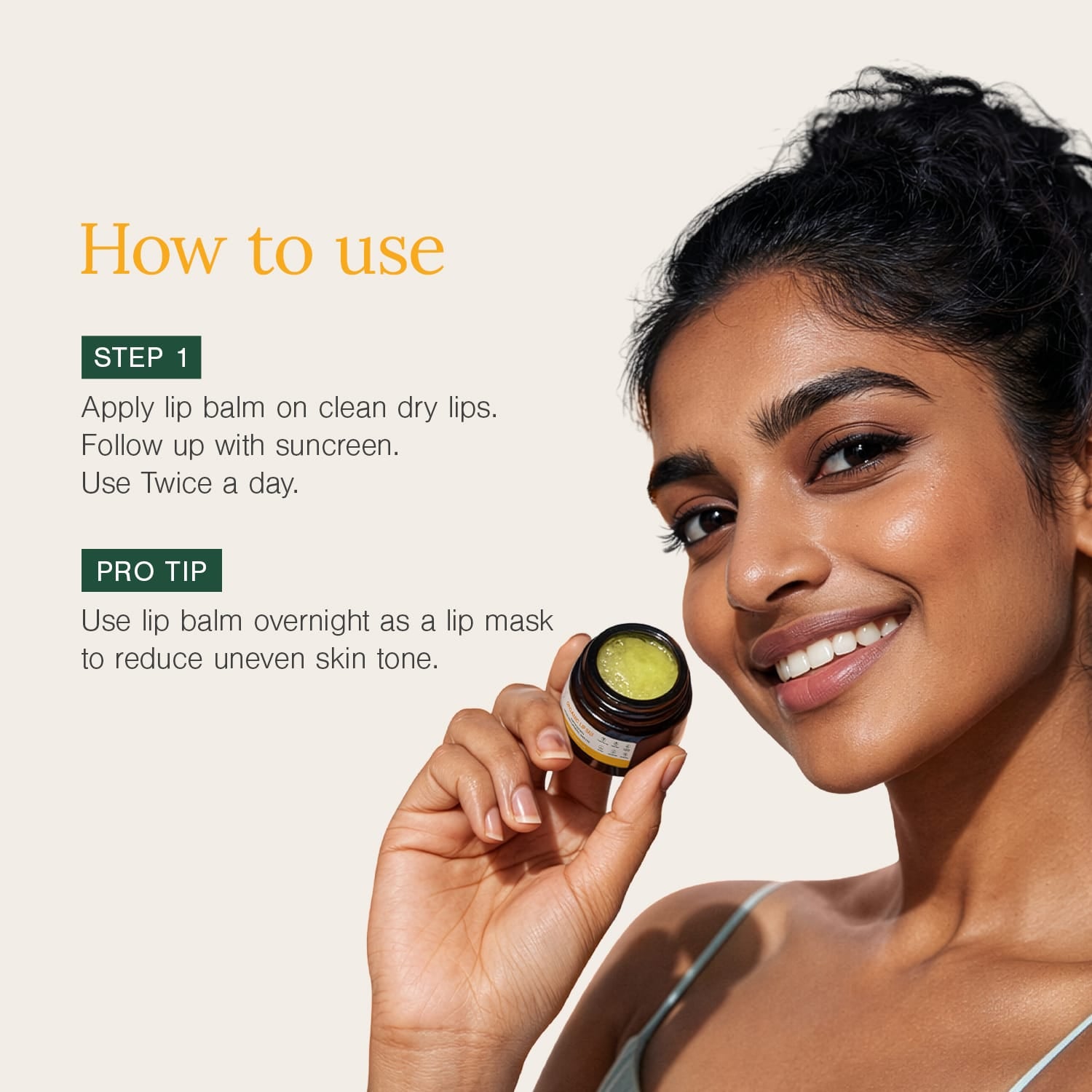 Organic Lip Balm Fortified with Lakadong Turmeric, Ghee & Rose