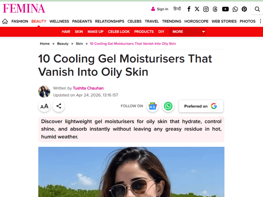 10 Cooling Gel Moisturisers That Vanish Into Oily Skin