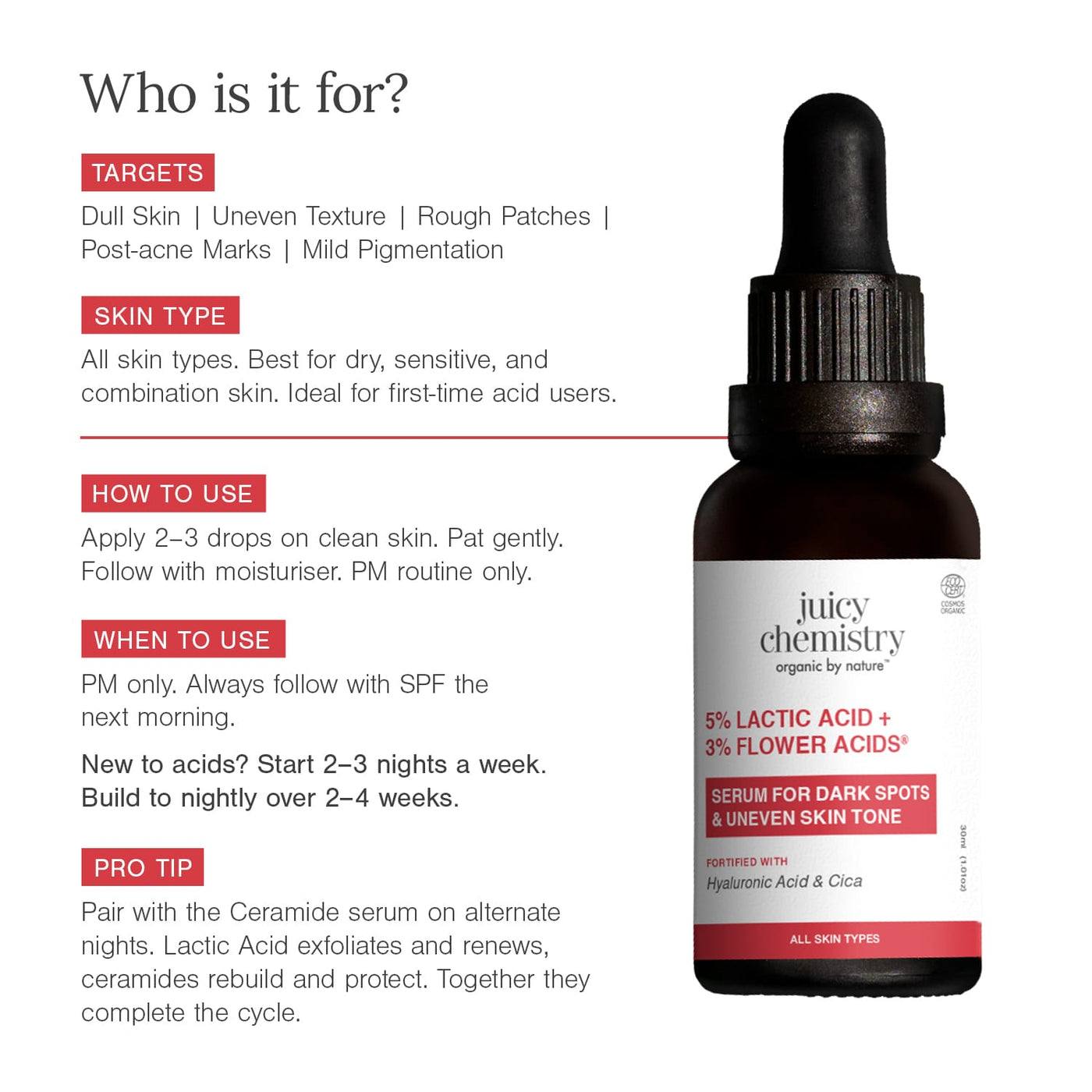 5% Lactic Acid + 3% Flower Acids Face Serum image 6