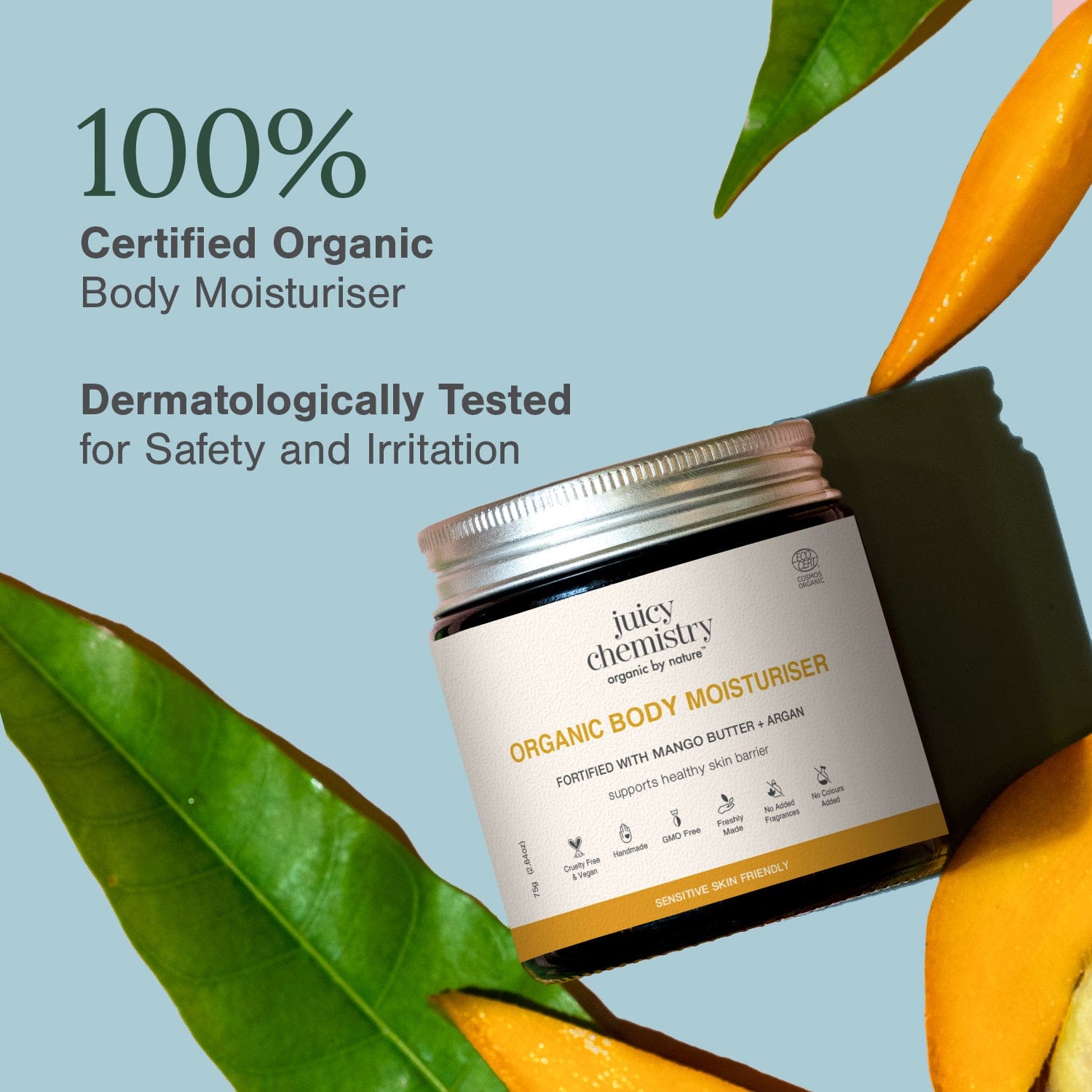 Organic Body Moisturiser Fortified with Mango Butter + Argan