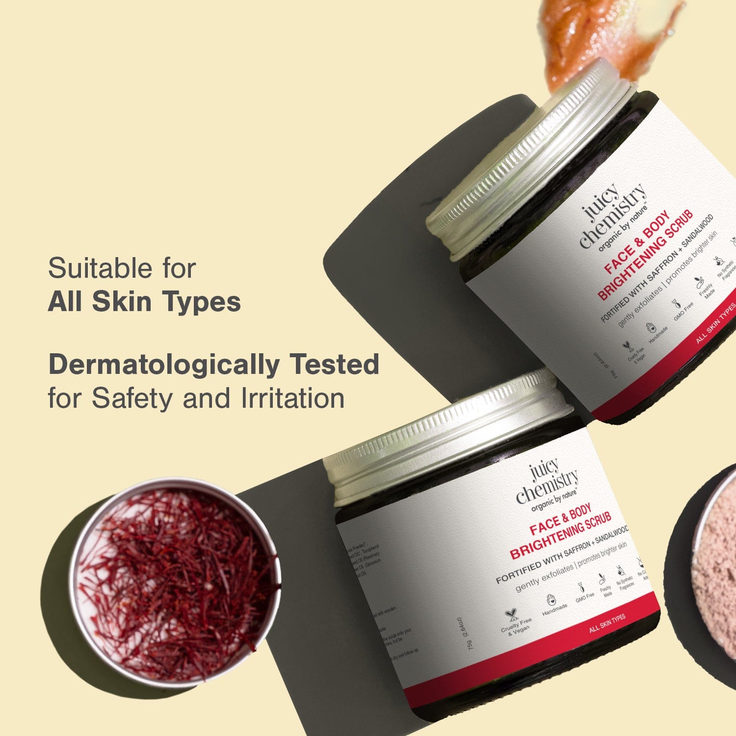 Saffron, Rose and Australian Sandalwood Face Scrub