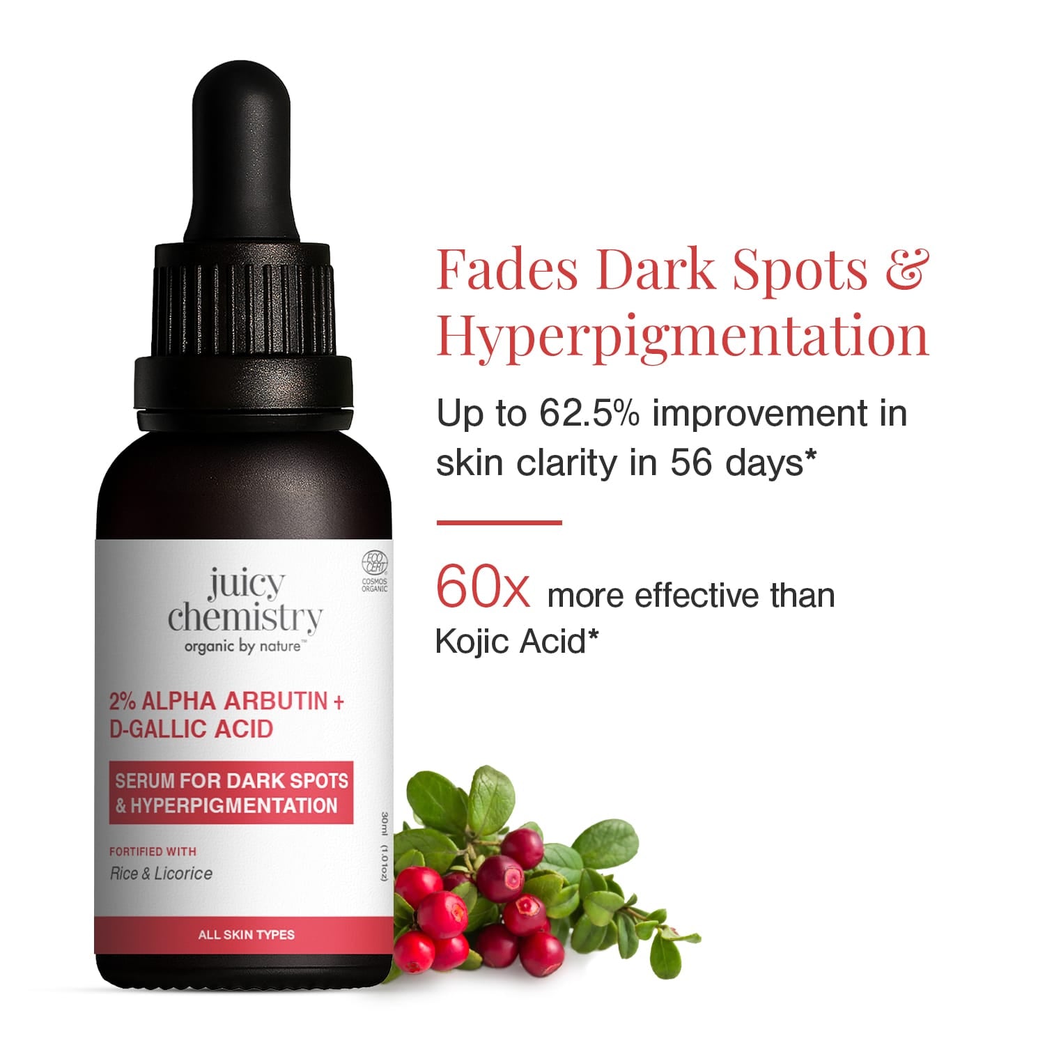 2% Alpha Arbutin + D-Gallic Acid Natural Face Serum
