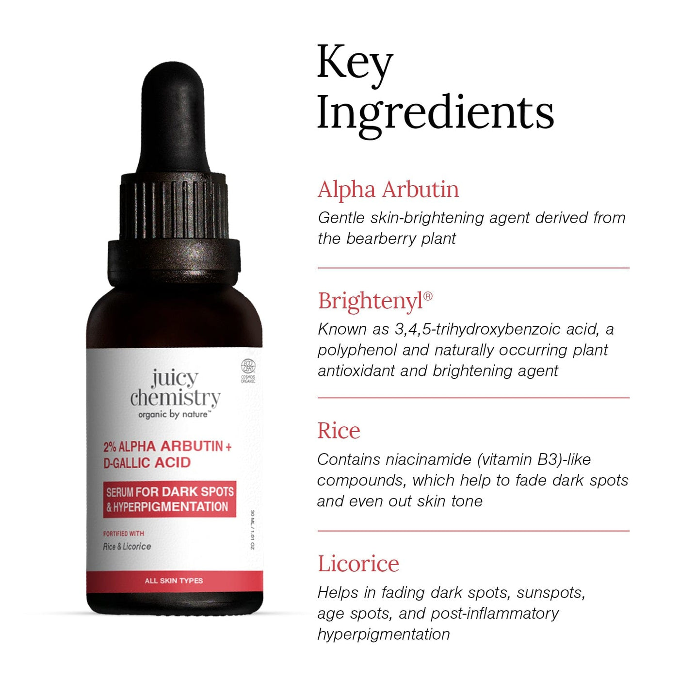 2% Alpha Arbutin + D-Gallic Acid Natural Face Serum (TEST) thumbnail 2