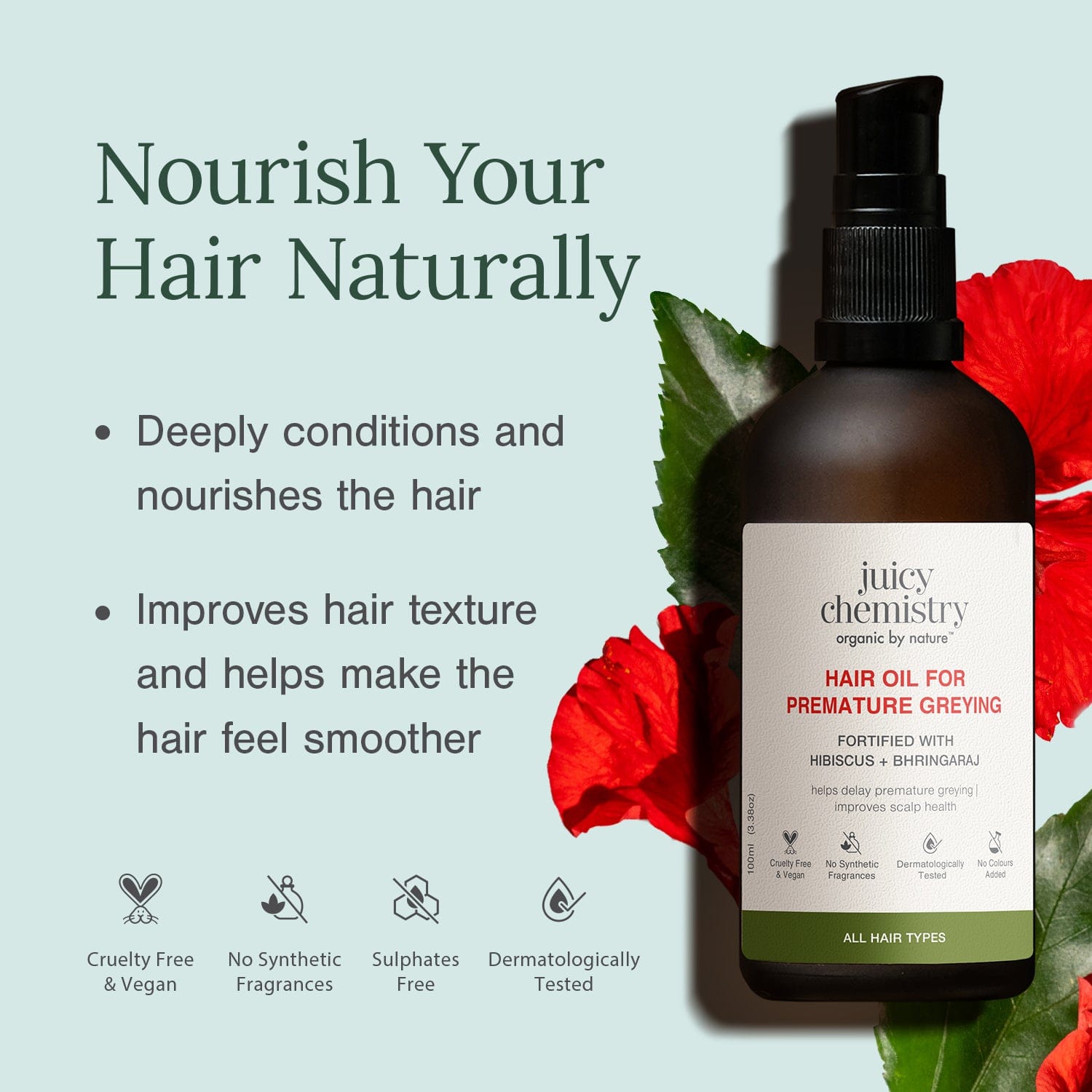 Hibiscus, Amla and Bhringaraj Hair Oil