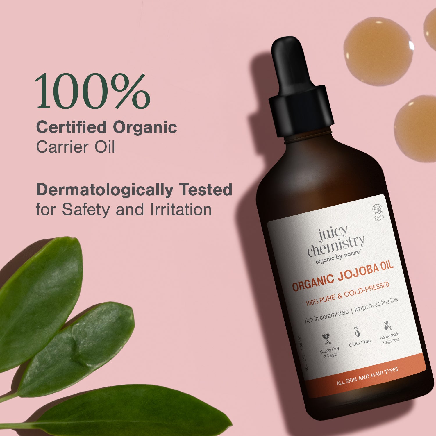 Cold Pressed Jojoba Carrier Oil..