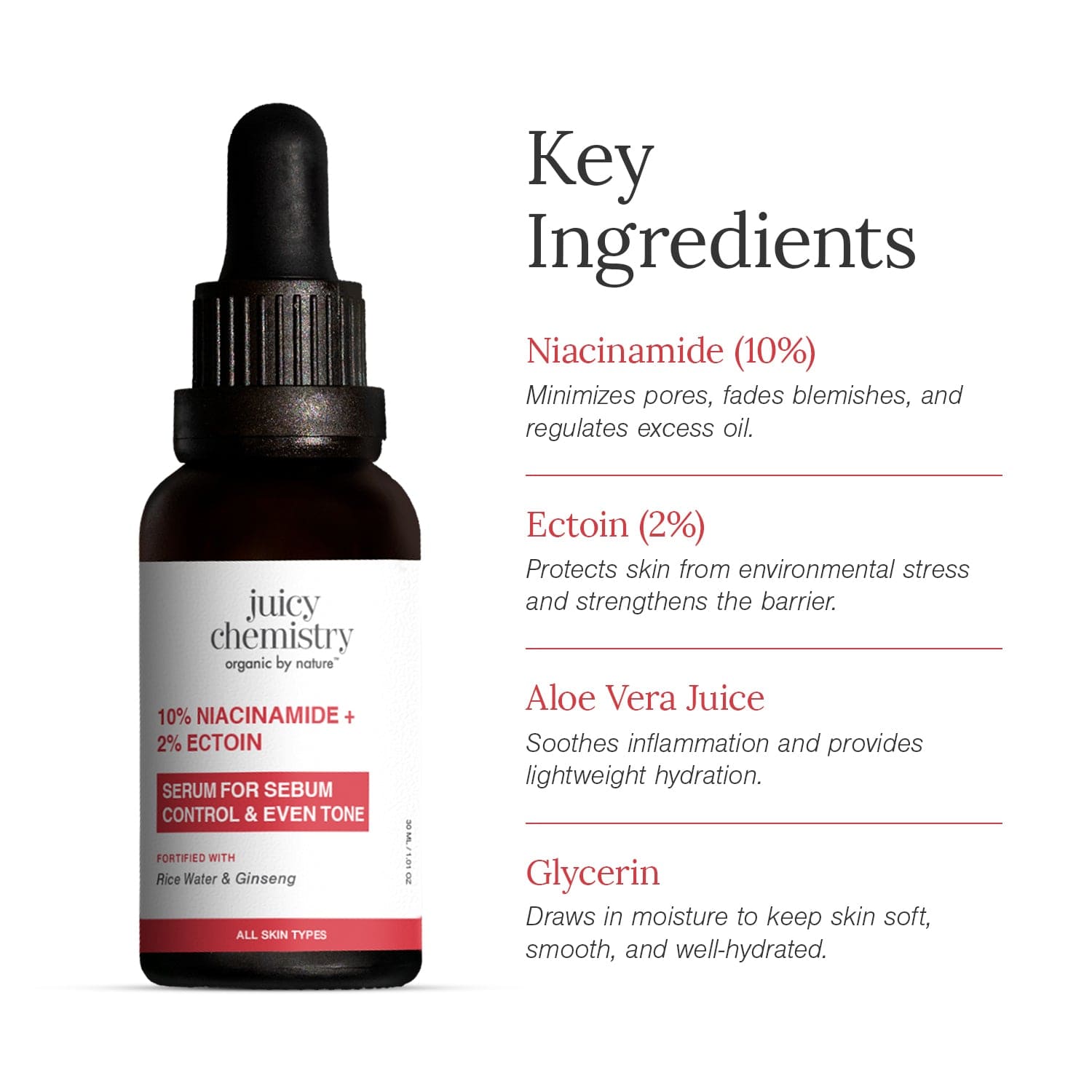 10% Niacinamide Face Serum for Smooth Skin | Juicy Chemistry