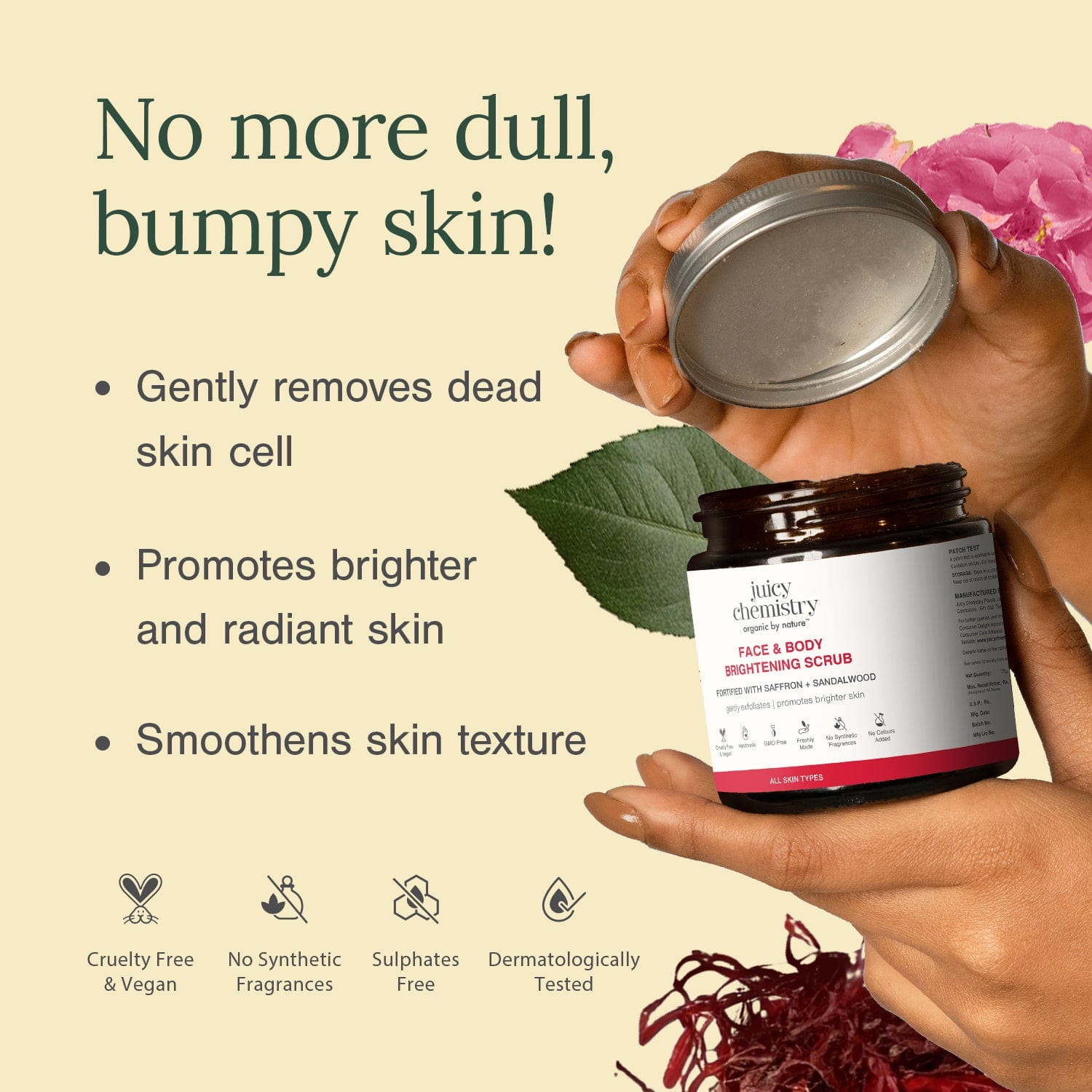 Saffron, Rose and Australian Sandalwood Face Scrub