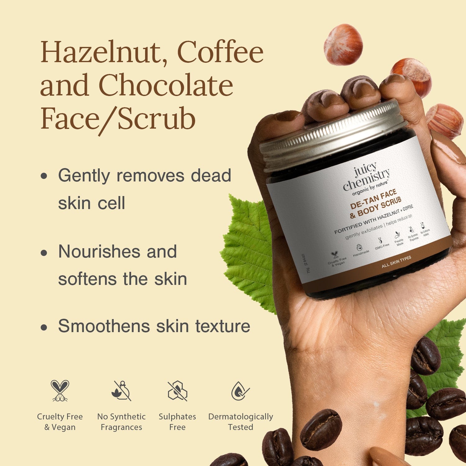 Hazelnut, Coffee and Chocolate Scrub/Mask