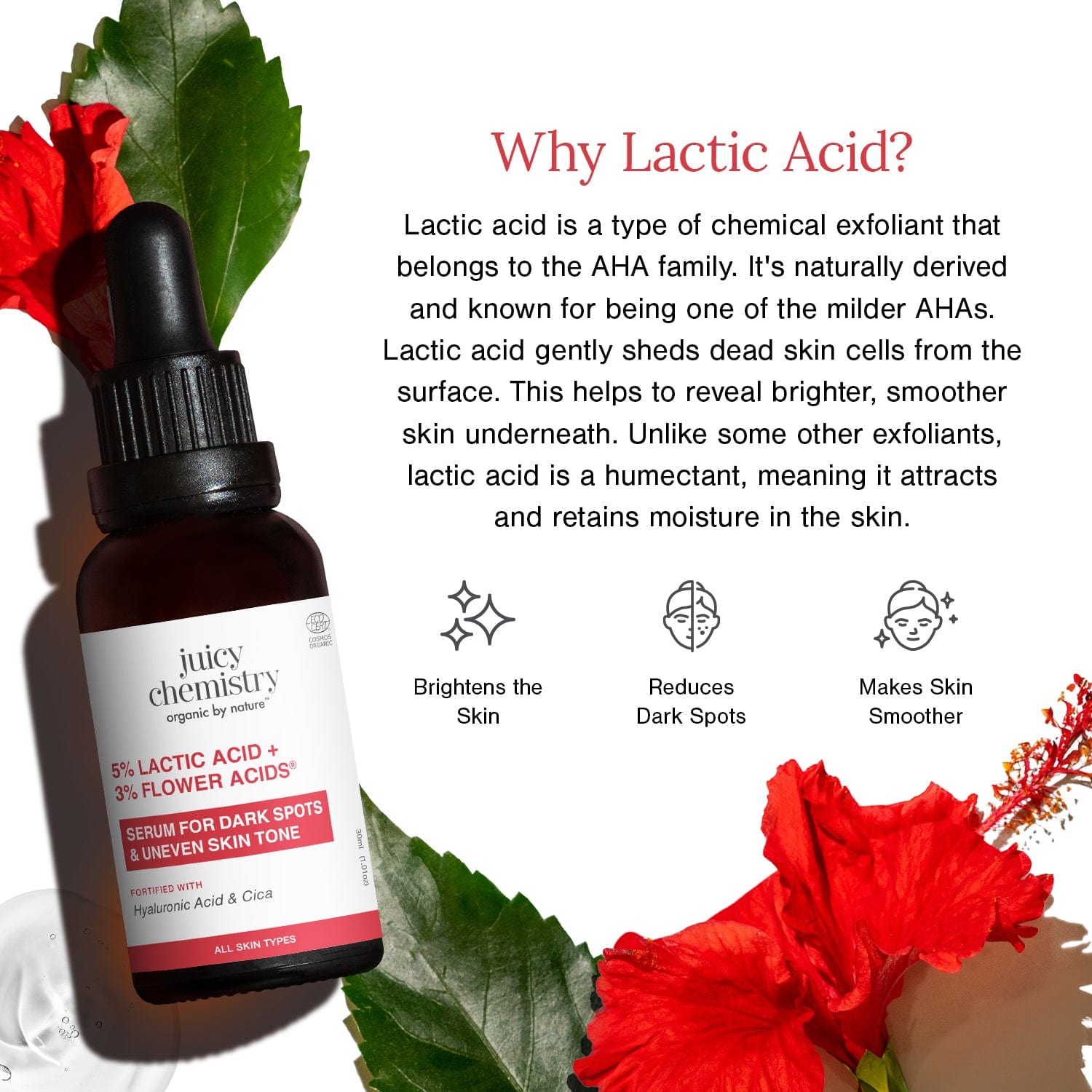5% Lactic Acid + 3% Flower Acids Face Serum